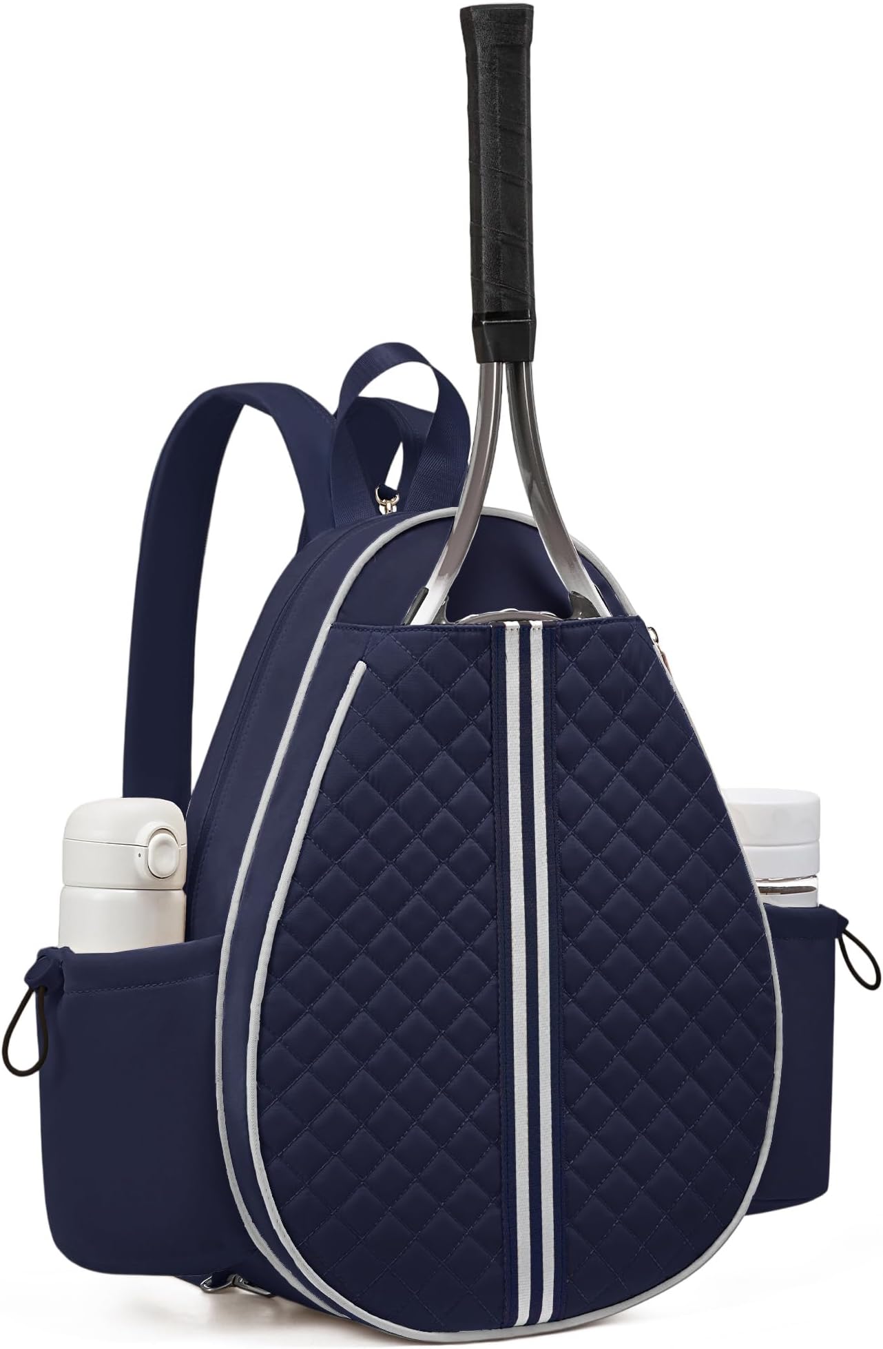Tennis Bag, Quilted Tennis Sling Crossbody Backpack, Water Resistant Tennis Racket Bags for Women Men, Suitable for Pickleball Tennis Badminton