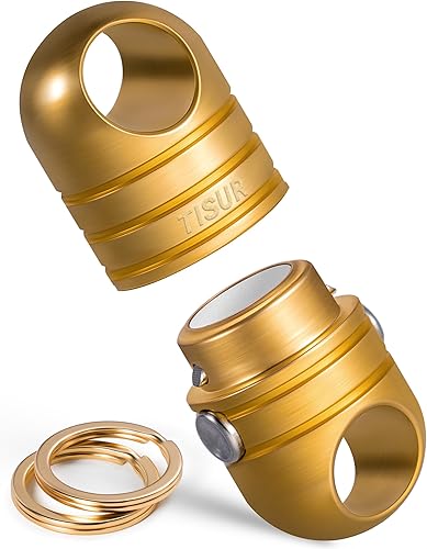 Miniatura 25 de TISUR Llavero giratorio de titanio de liberación rápida, llavero desmontable para llaves de automóvil Llavero desmontable púrpura,1 llavero