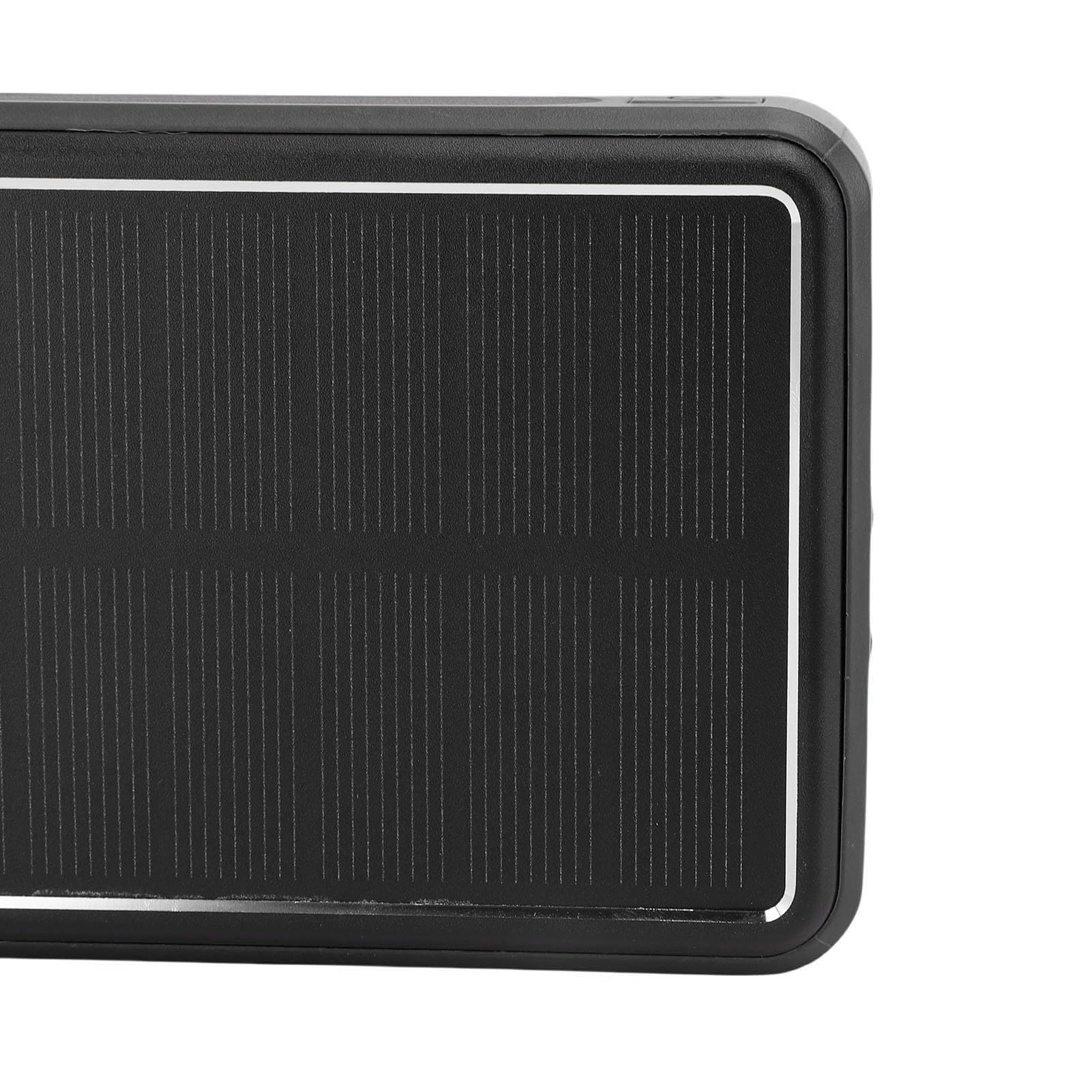 Chargeur Portable avec Banque D'énergie Solaire 50000mAh et Lumière LED pour Les Activités de Plein Air Randonnée en Alliage D'aluminium (Noire)