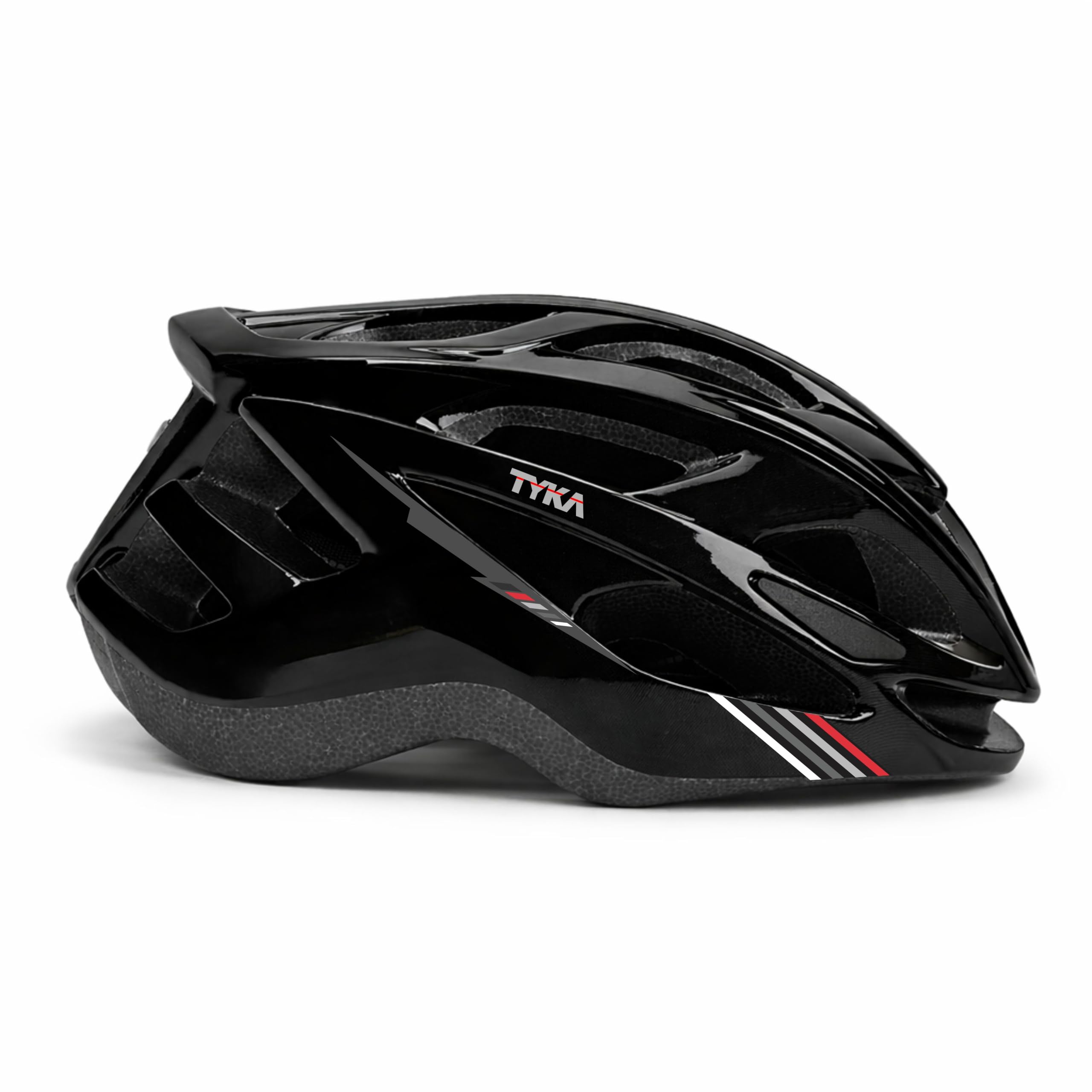 Tyka Cycle Helmet | Adjustable Protective Helmet for Cycling, Skating & Scootering | Lightweight Breathable Multi-Sport Helmet with Safety Padding for Boys & Girls (Black, Medium (50-54 cms))-image-46