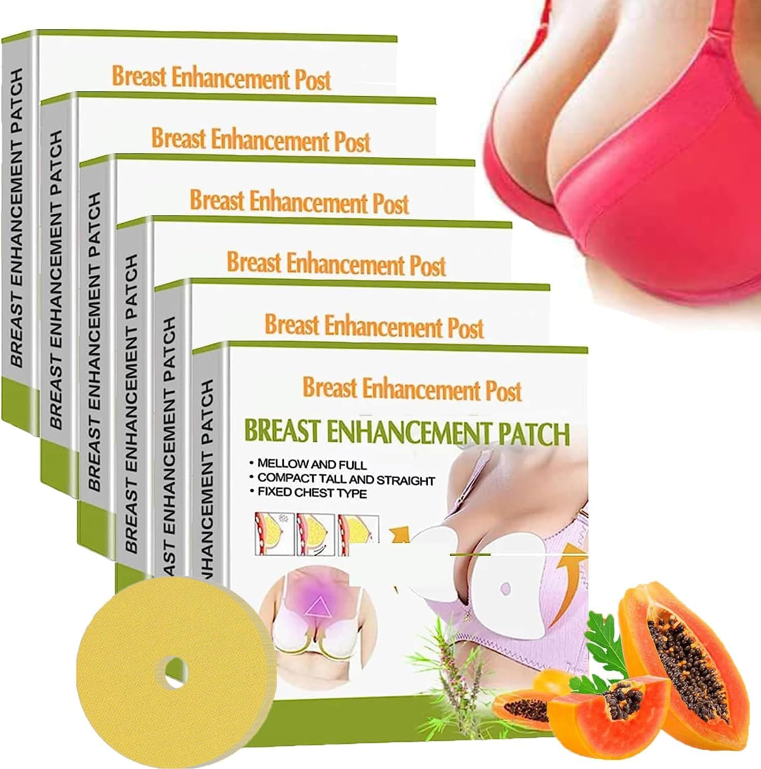 Giltpeak Breast Enhancement Patch, 2024 New Breast Enhancement Patch, Natural Curves Breast Enhancement Patch for Women (60 Pcs)