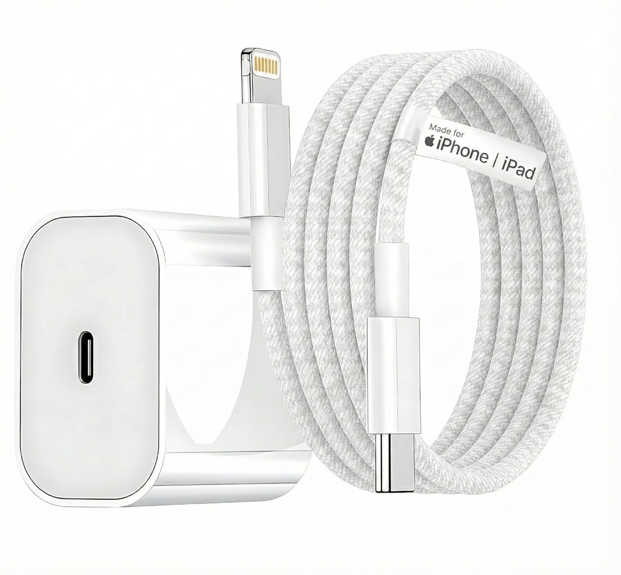DiHines Original Apple-Certified 20W USB-C Charger with Lightning Cable | Fast iPhone Charger for iPhone 11, 12, 13, 14, XR, XS/PRO/MAX, SE & iPad | MFi Certified Adapter and Charging Cable Combo-image-24