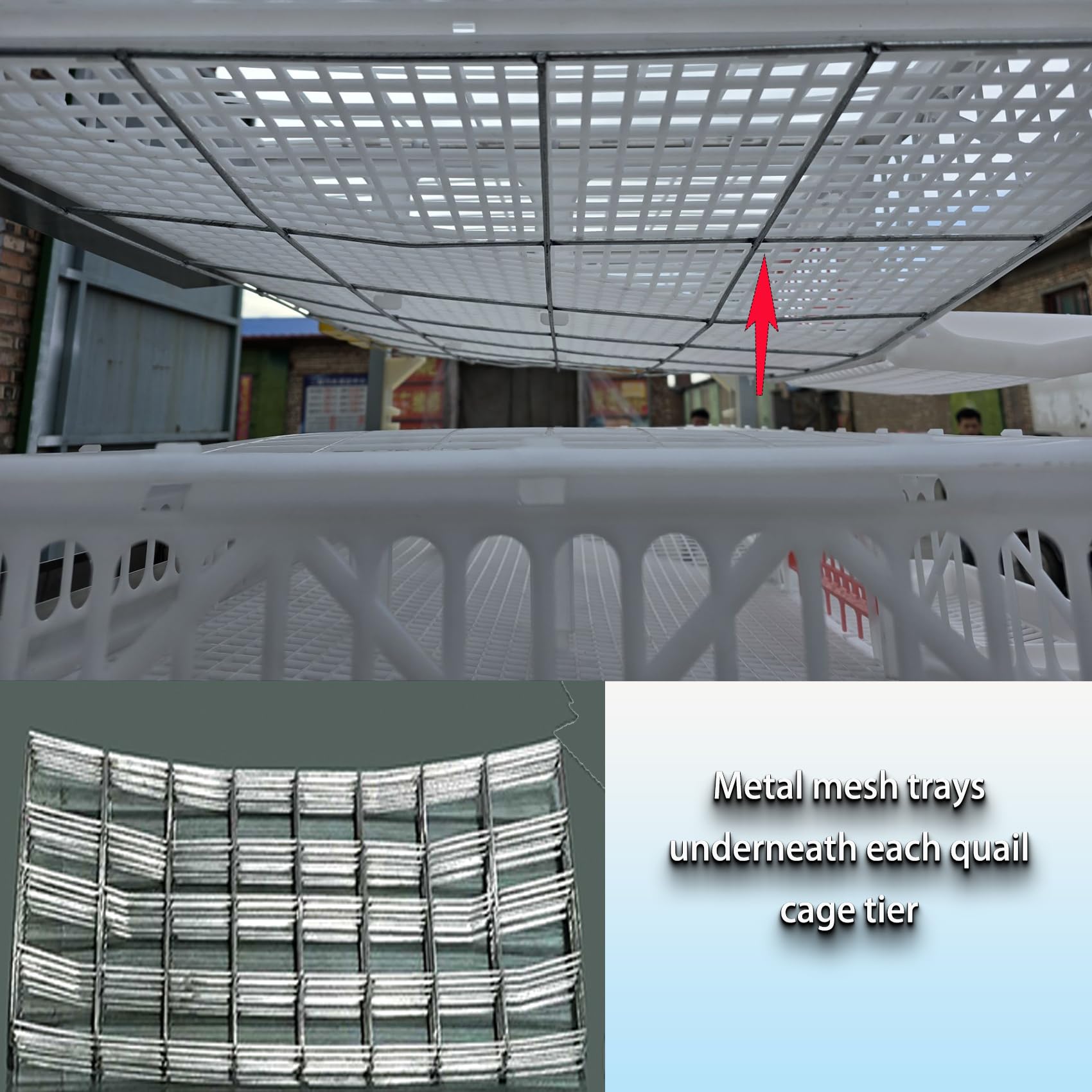 Jaula para Codornices 6 Niveles - Capacidad 420 Aves | Marco Híbrido ABS/Acero Reforzado | Diseño Vertical Compacto para Granjas Interiores/Patio/Comerciales(Size:360-420 Adult Quails)
