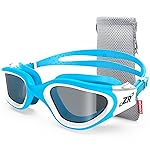 ZIONOR Swim Goggles, G1 Polarized Swimming Goggles UV Protection Anti-fog Adjustable Strap for Adult Men Women (Polarized Light Smoke Lens)