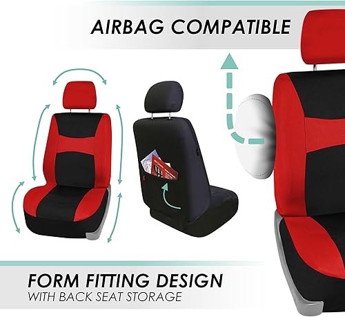 Miniatura 8 de FH Group FH-FB030115 Combo Set Fundas de asiento de tela ligera y brisa Aptas para bolsa de aire y división W FH2033  F14407 Alfombrillas de piso
