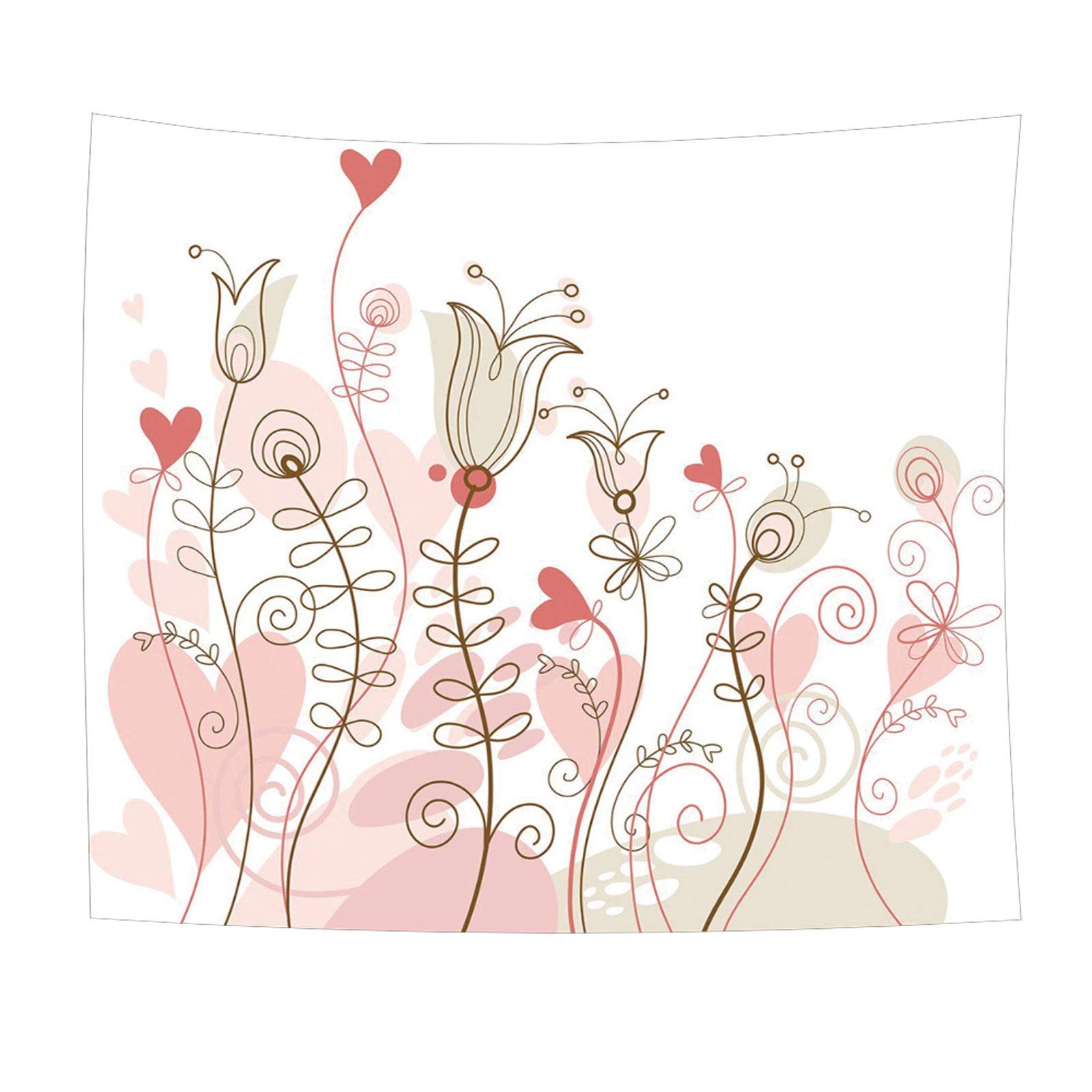 Amazon.co.jp: いたずら書きタペストリー 抽象芸術が咲くかわいい