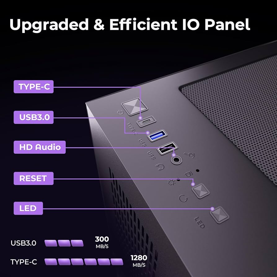 Amazon.co.jp: Pixbyto MATX PCケース ARGBファン6個付き