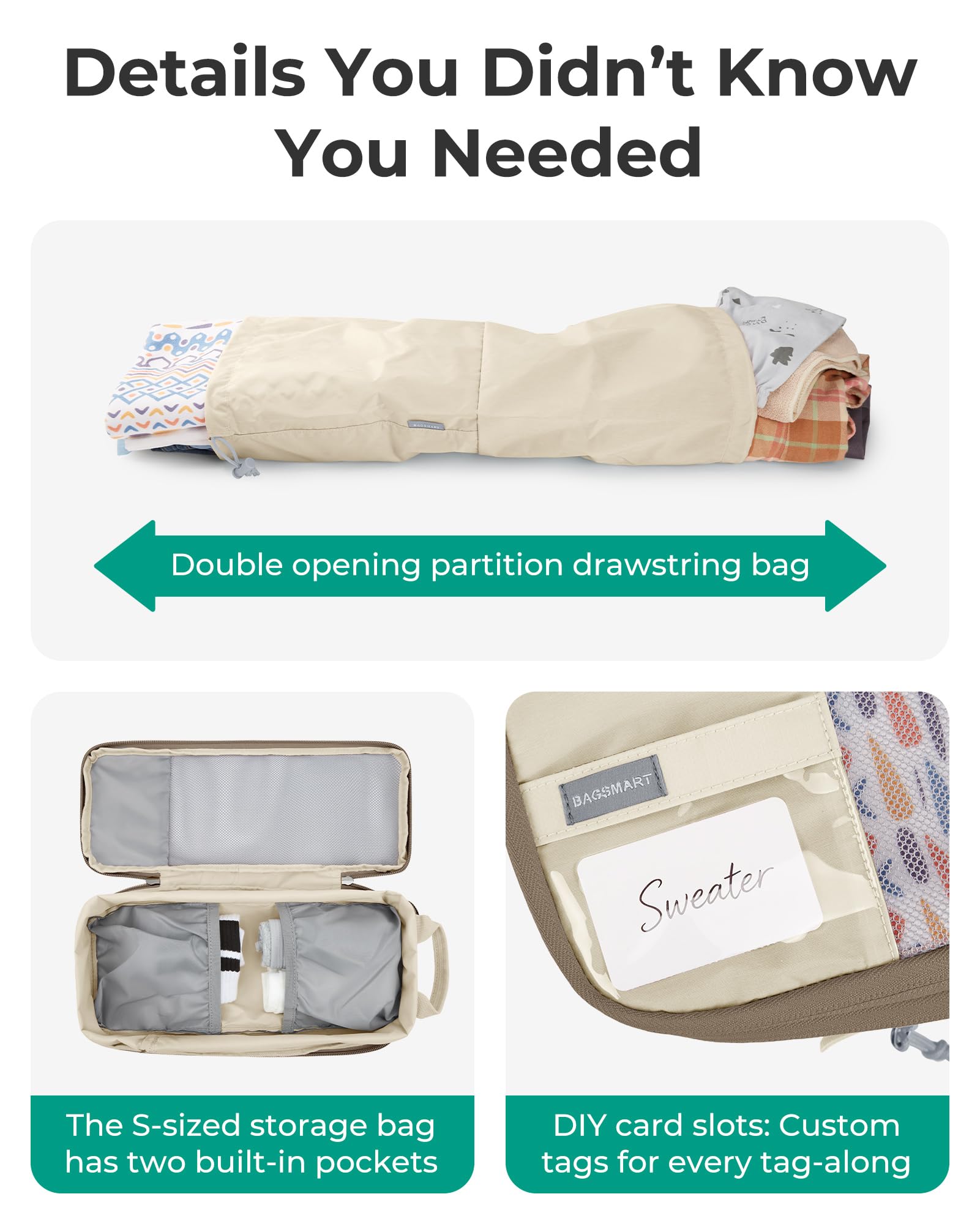 BAGSMART 6 juegos/4 juegos/2 juegos de cubos de embalaje de compresión para viajes, artículos esenciales ligeros de viaje para vacaciones, accesorios de viaje para maleta, organizador de equipaje