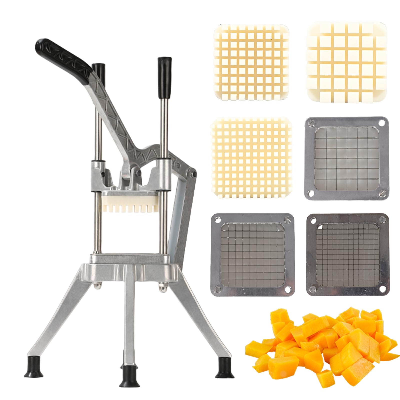 Affettatrice verticale manuale per frutta e patate, utensile multiuso per cubetti di patate e cetrioli, macchina manuale per la lavorazione degli alimenti