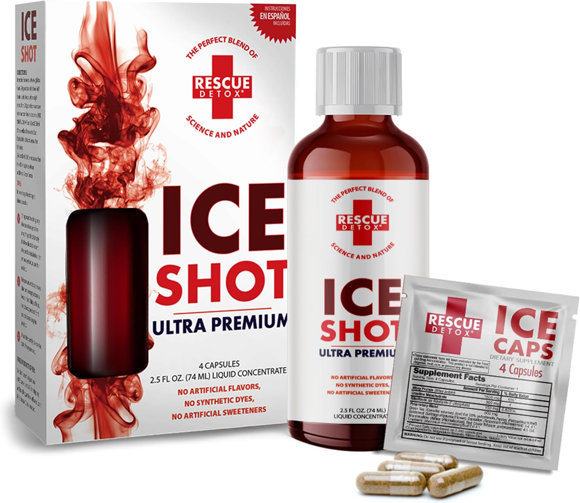 ICE Shot - 2.5oz Shot + 4ct Capsules | Extra Strength