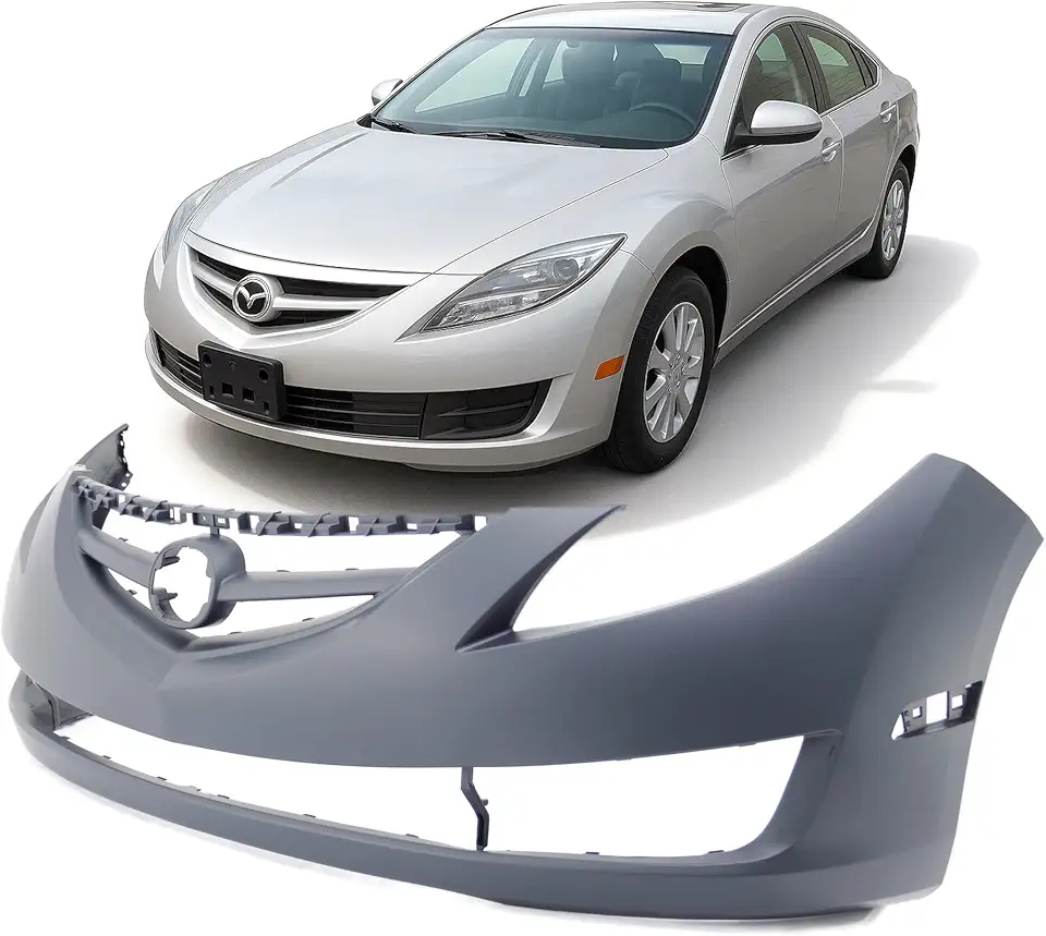 FitParts Compatible with Front Bumper Cover Fascia 2009-2013 Mazda 6 GS GT S i Sedan 09-13. New Primed Without Sensor Holes, With Fog Light Holes. MA1000222 GSYL50031CBB