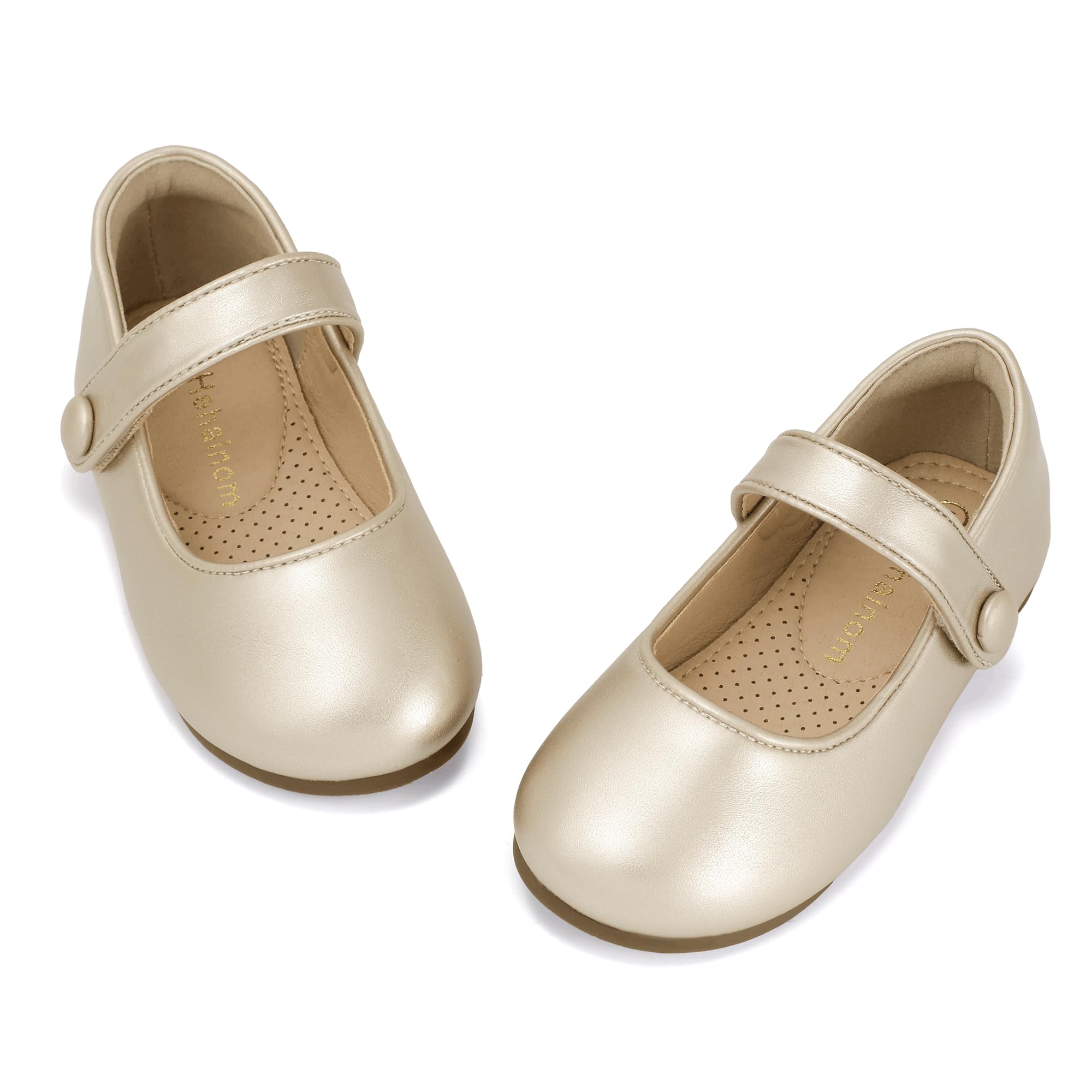 Hehainom Toddler Girl Dress Shoes Mary Jane Ballerina Ballet Flats for Girls Flower Girl Little Kids Wedding Party School Shoes