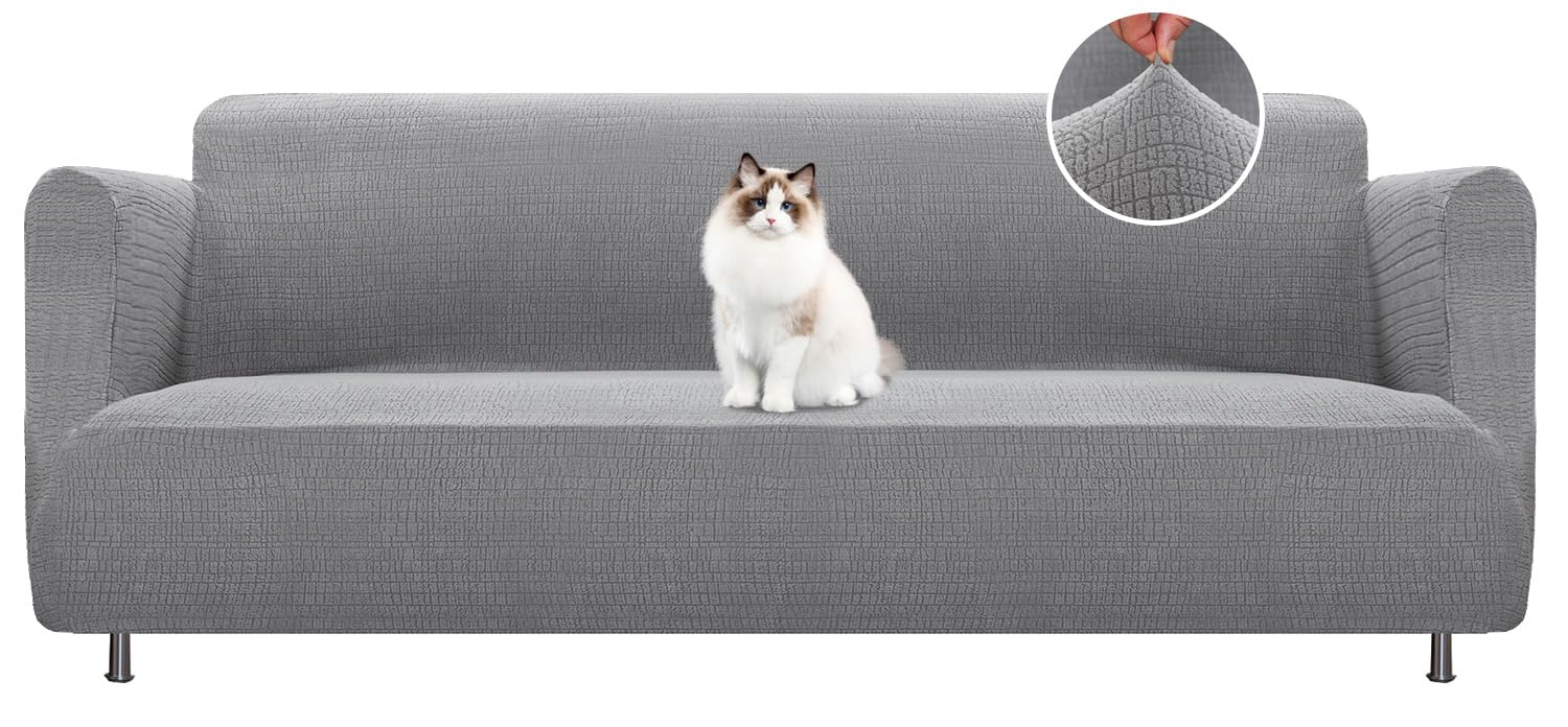 BellaHills High Stretch Sofa Cover 3 Seater Replacement Compatible Cover for Söderhamn 3-Seat Sofa Non Slip Sofa Slipcovers for Living Room Couch Covers Washable Furniture Protectors (3 Seater, Dove)