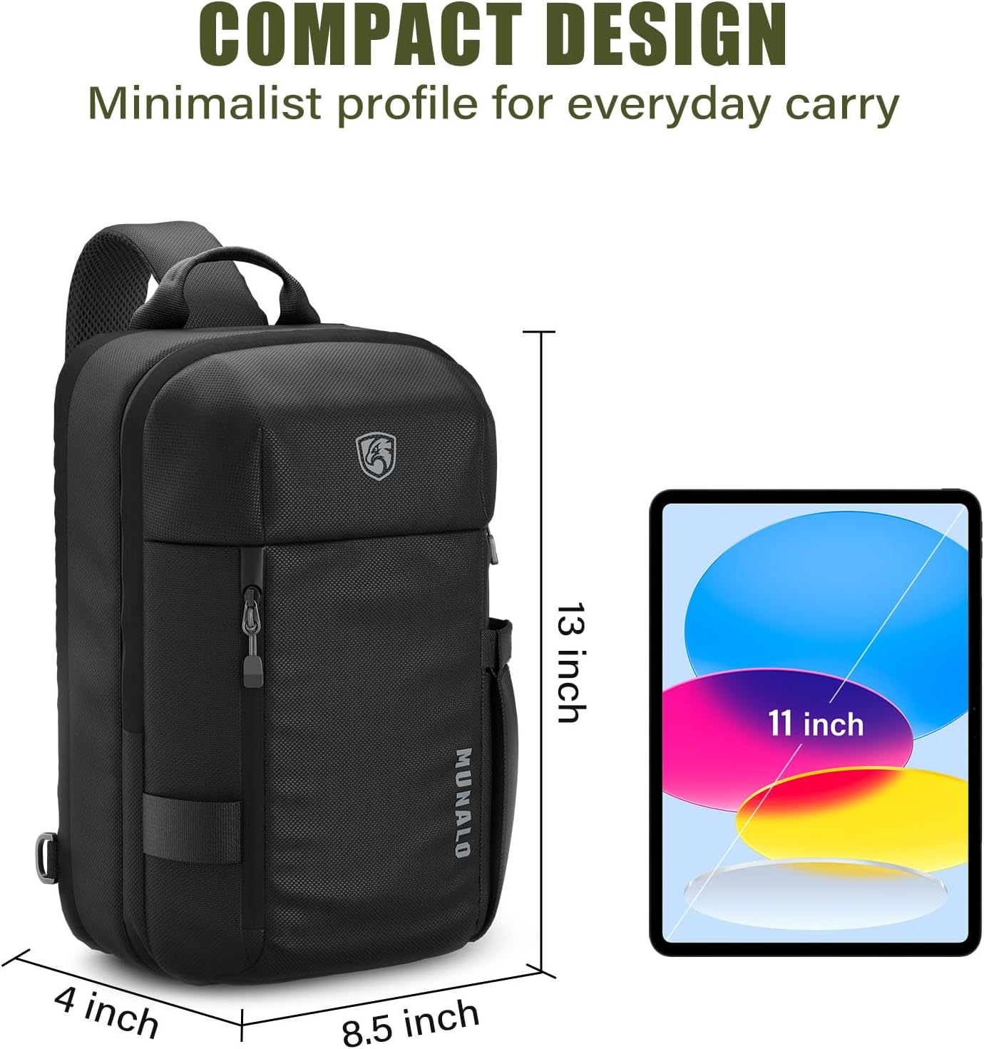 MUNALO Concealed Carry Bag for Men & Women - CCW Sling Bag, Tactical Crossbody/Cross Body EDC Holster Bags for Pistol/Gun - Ideal for Trigger Coverage & Quick Draw Access