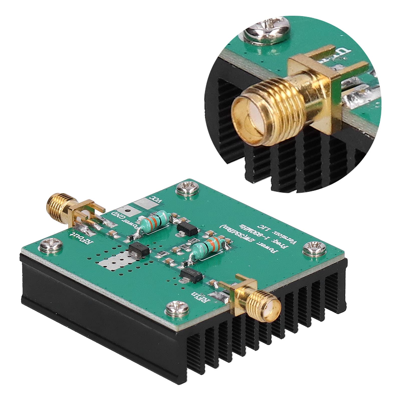 Modulo Amplificatore RF a Banda Larga, 1-930 MHz, 2.0W di Potenza in Uscita, 12V DC, Connettore SMA Femmina