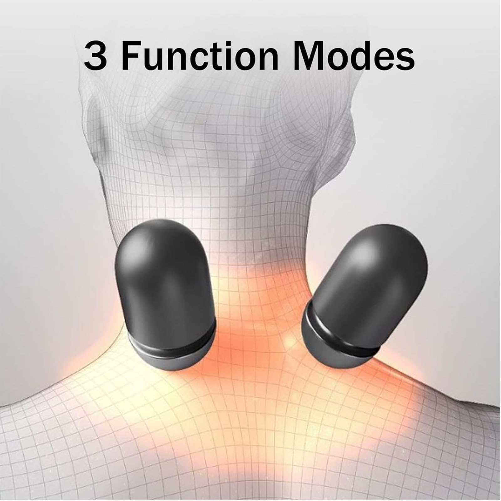Generico Massaggiatore Per Il Collo 3in1, Relief Massager For Neck, Cuscino Cervicale Con Calore E Trazione, Massaggio Profondo Rilassamento, Alleviare Dolore Muscolare&Tensione (Black)