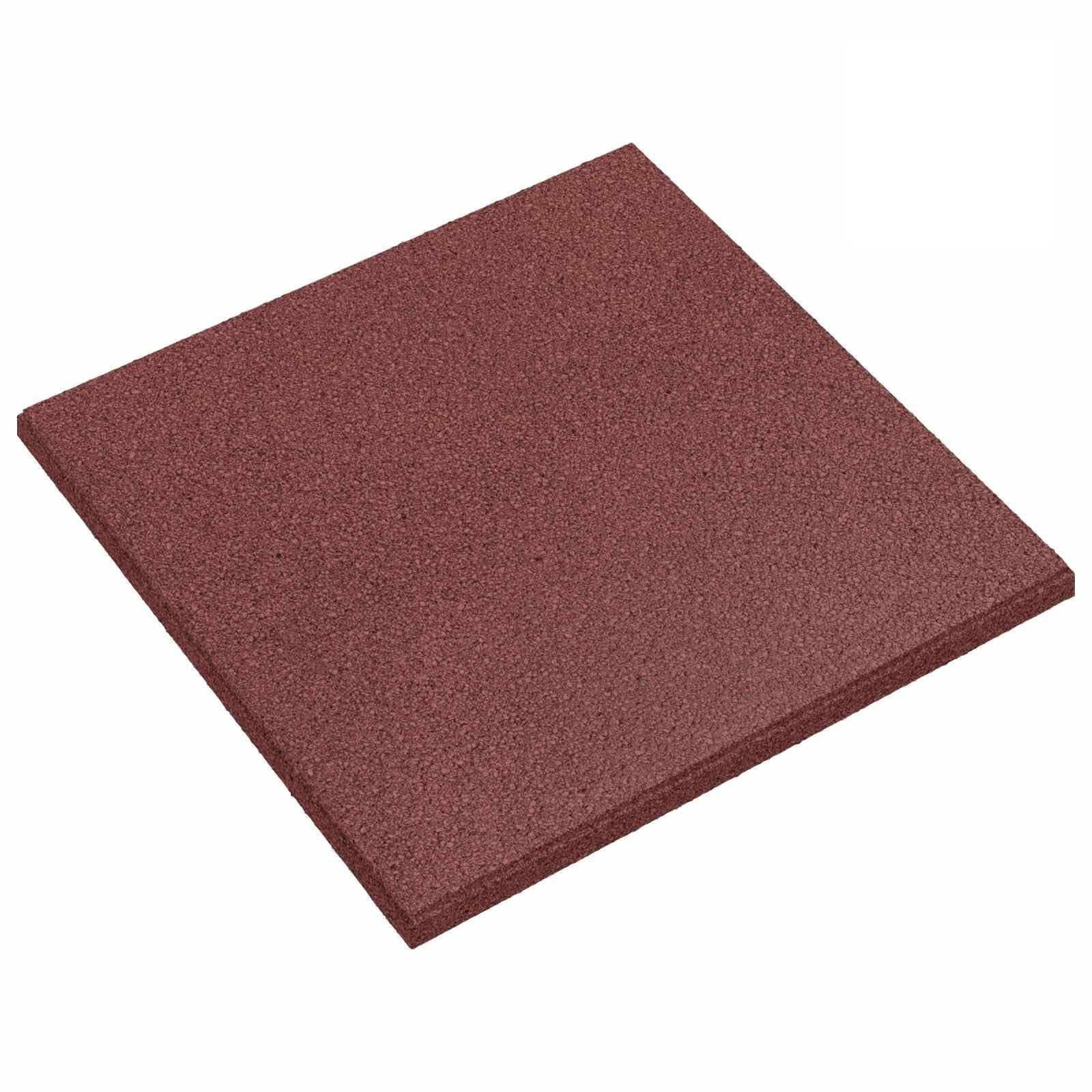 Generisch Sturzschutzfliesen 6 STK. Rot 50 x 50 cm Gummi 29.5kg