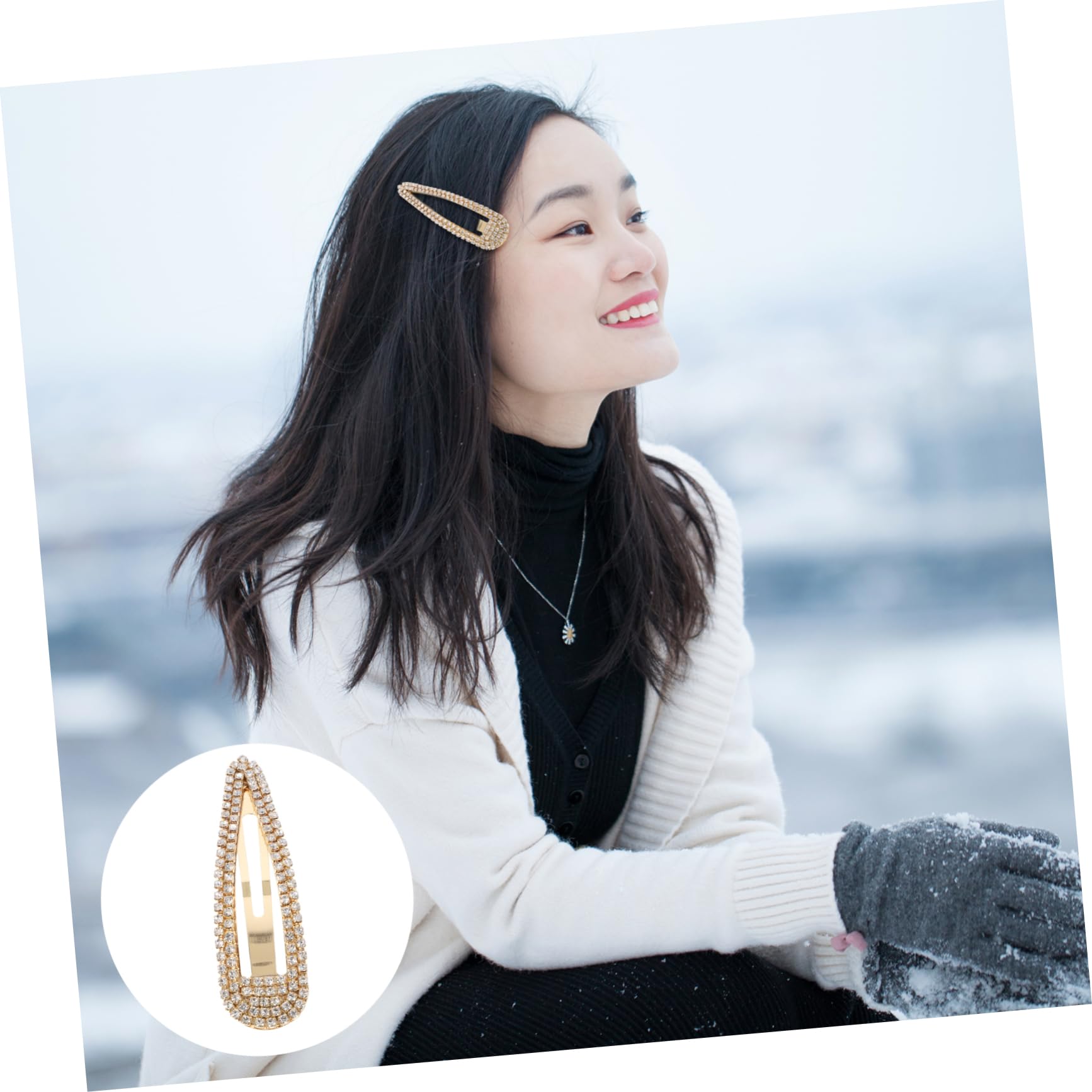 MAGICLULU 20 Stk Haarspange Mit Strass Haarspange Aus Kristall Haar Klammern n Für Damen Entenschnabel-n Hochzeit Bobby Fräulein Zinklegierung Wassertropfen