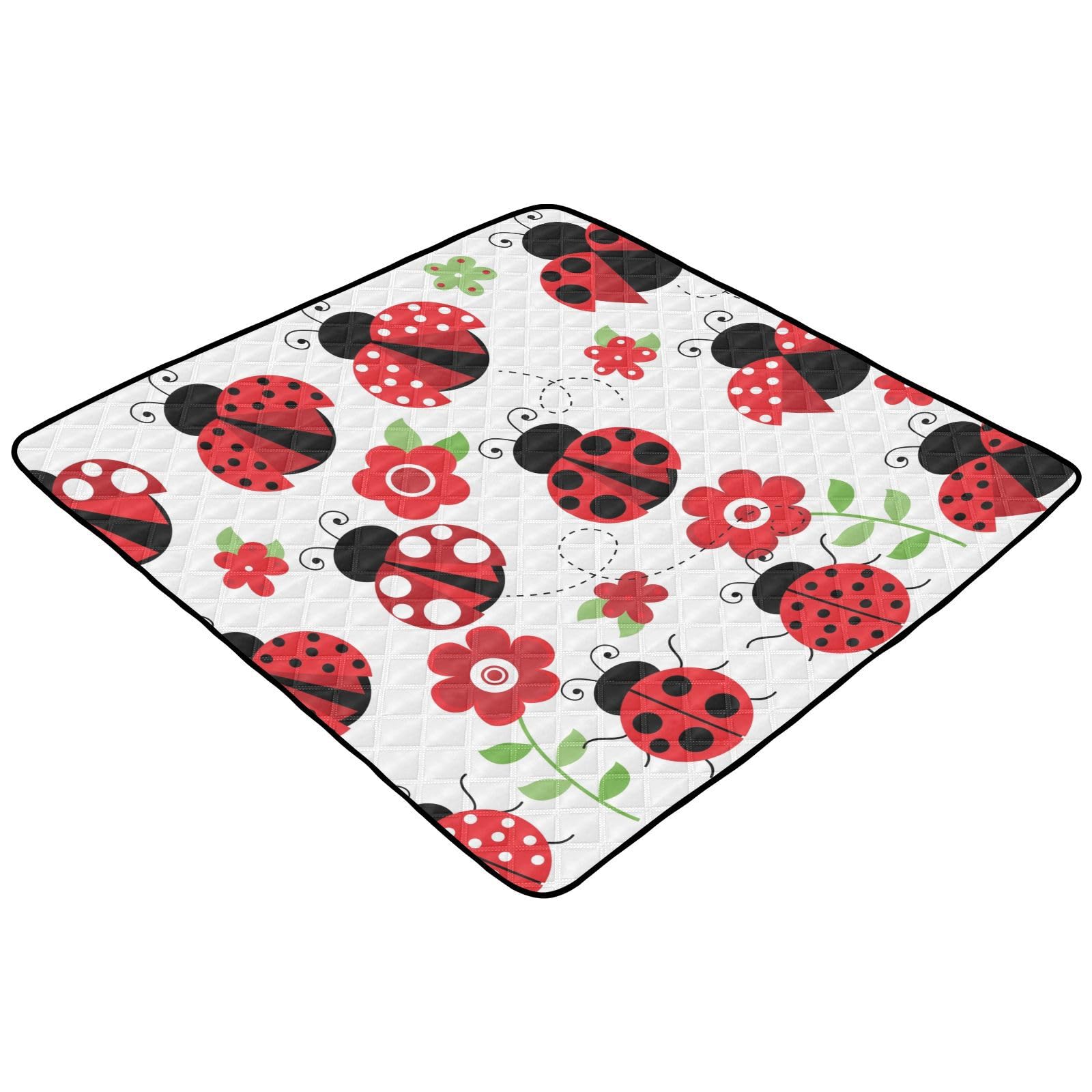 Selerdon Baby Play Mat Ladybugs Flowers 50