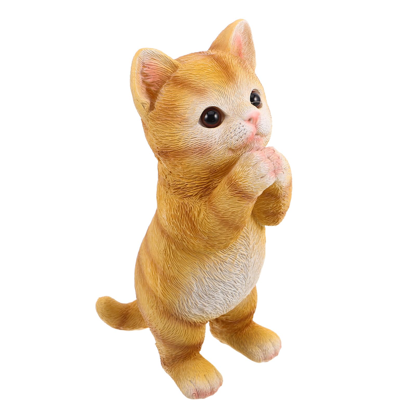 Ornement de décoration design chat et petite figurine de chaton réaliste de jardin