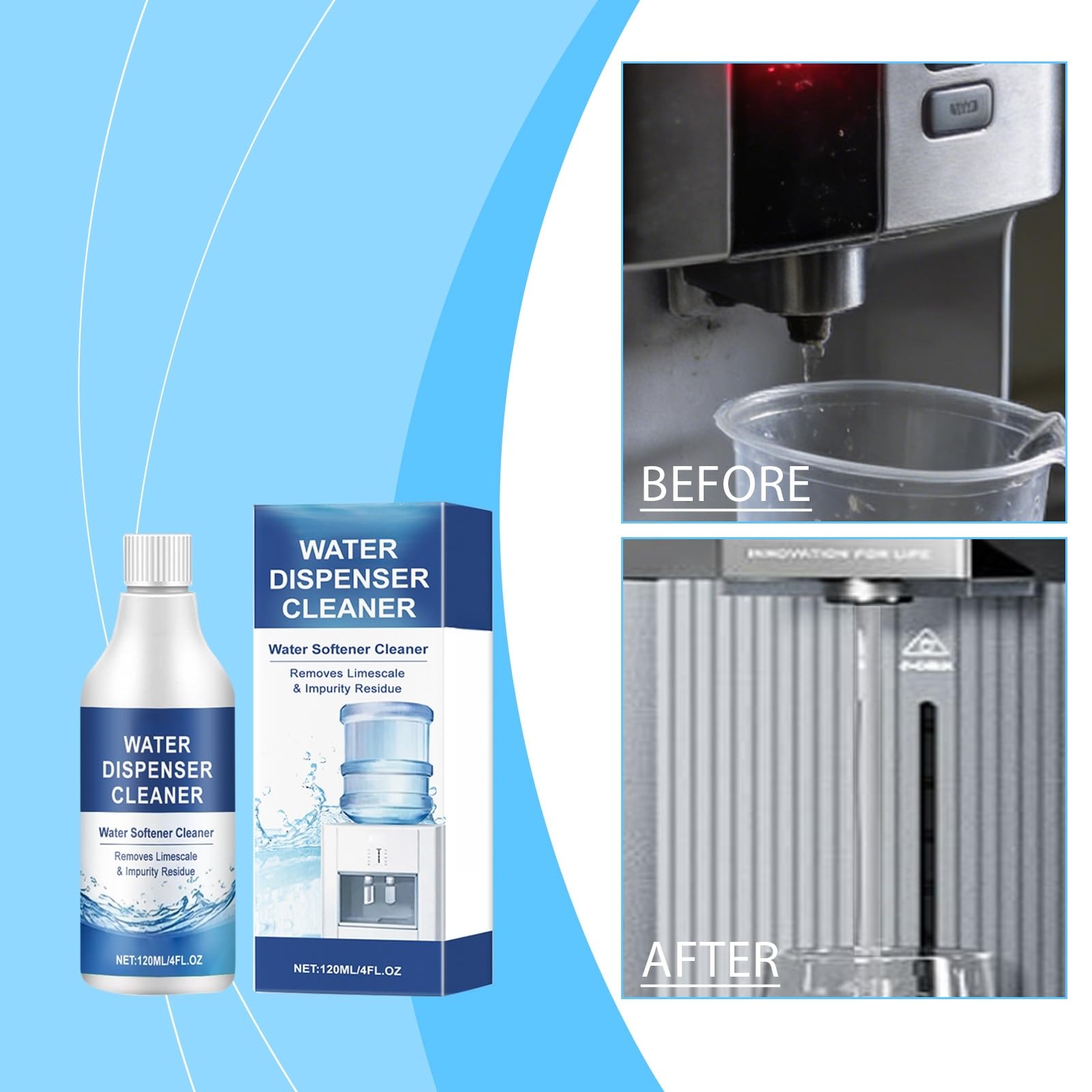 Soluzione di pulizia sicura per cubetti di ghiaccio, pastiglie anticalcare per bollitori, detergente acido citrico per distillatori dell'acqua (universale), detergente e anticalcare per caffettiere (4