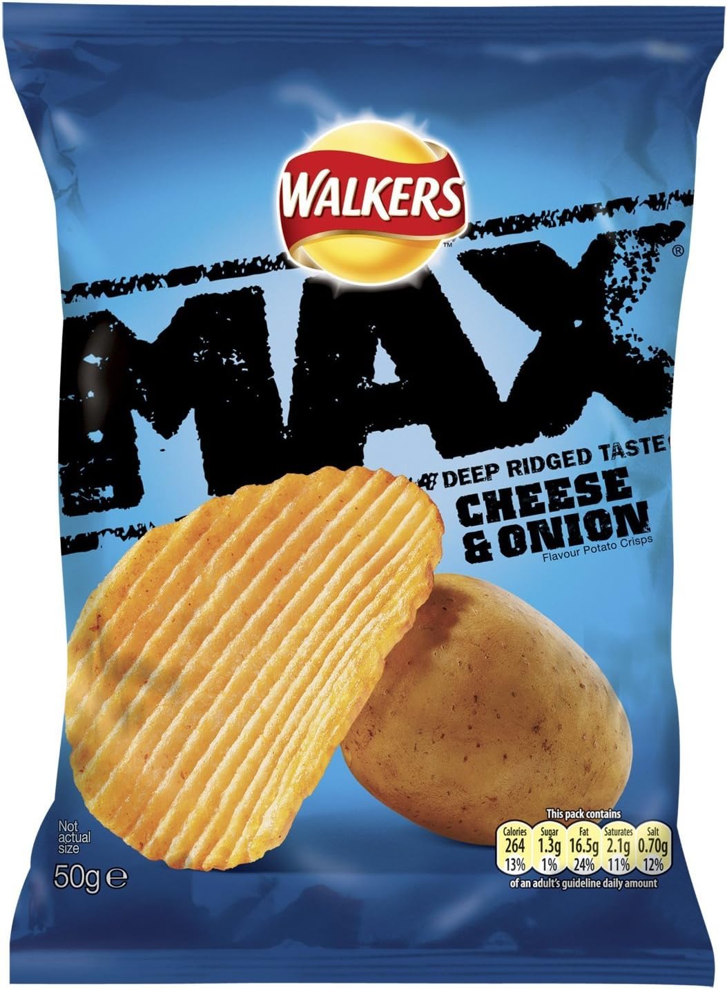 Walkers Max Cheese and Onion 50 g (Pack of 32)