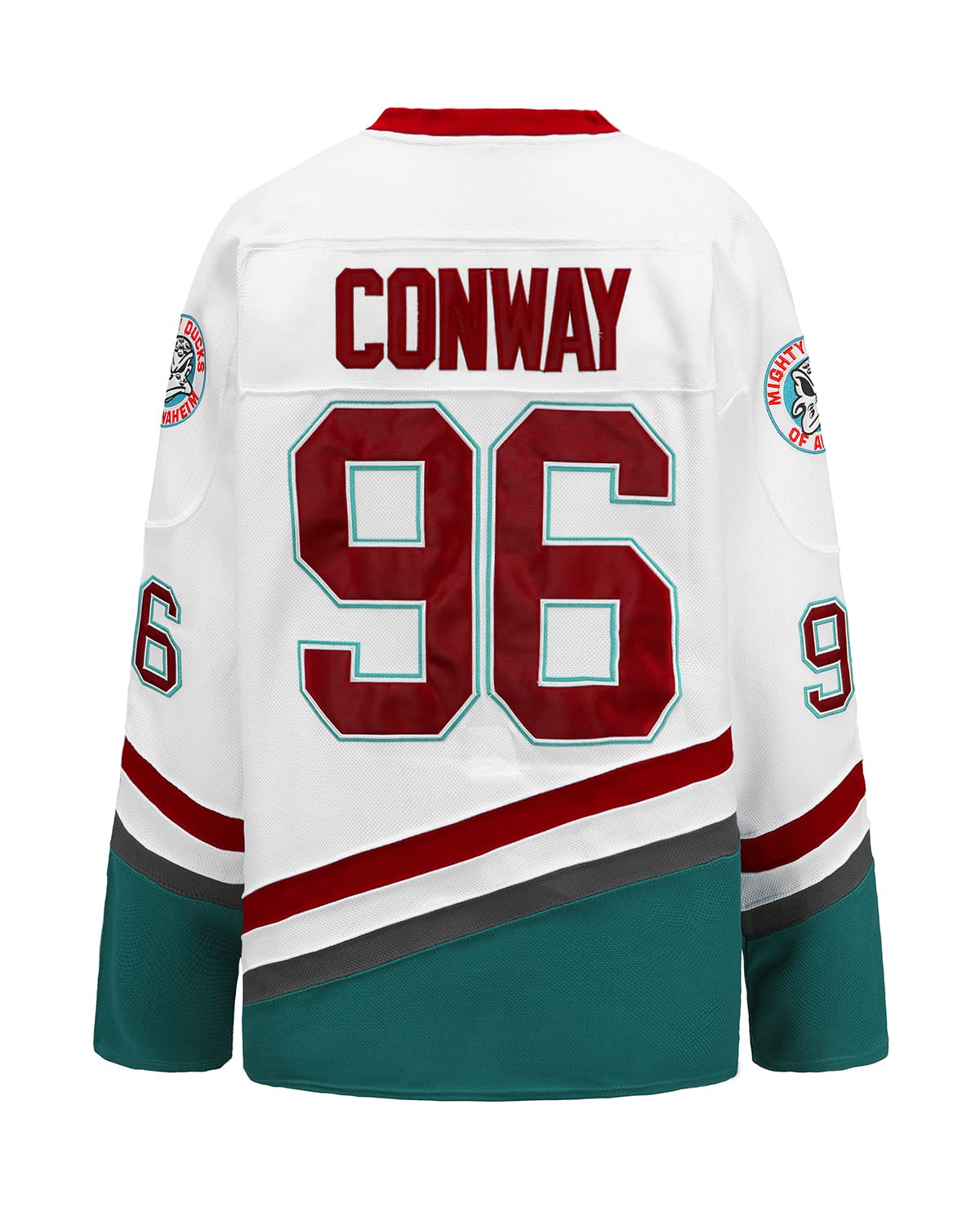 Mighty Ducks Jersey Movie Hockey su Ghiaccio Jersey S-XXXL Charlie Conway #96 Adam Banks #99, 90S Hip Hop Abbigliamento per Feste