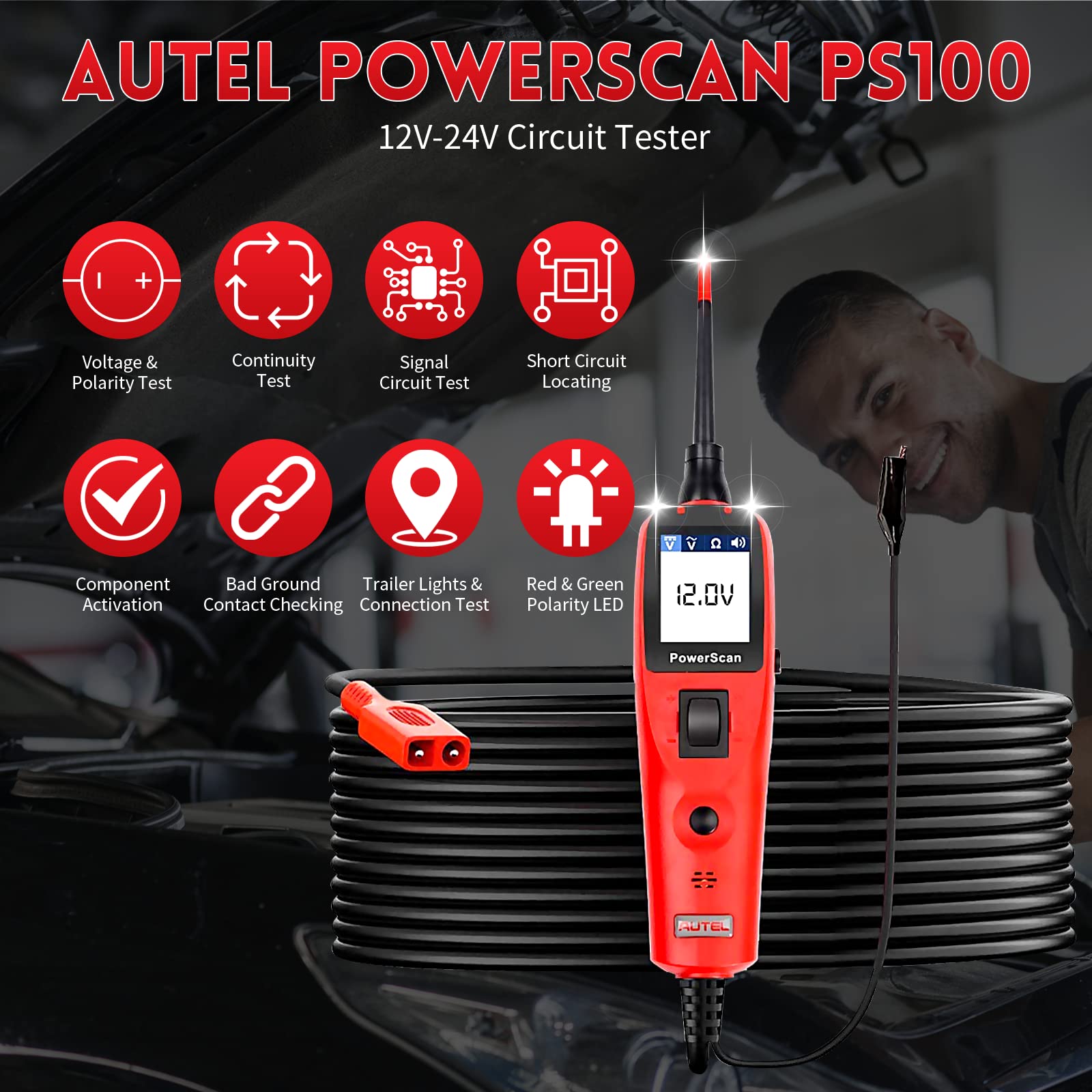 Amazon.co.jp: Autel パワースキャンPS100 自動車用回路テスター : 車 