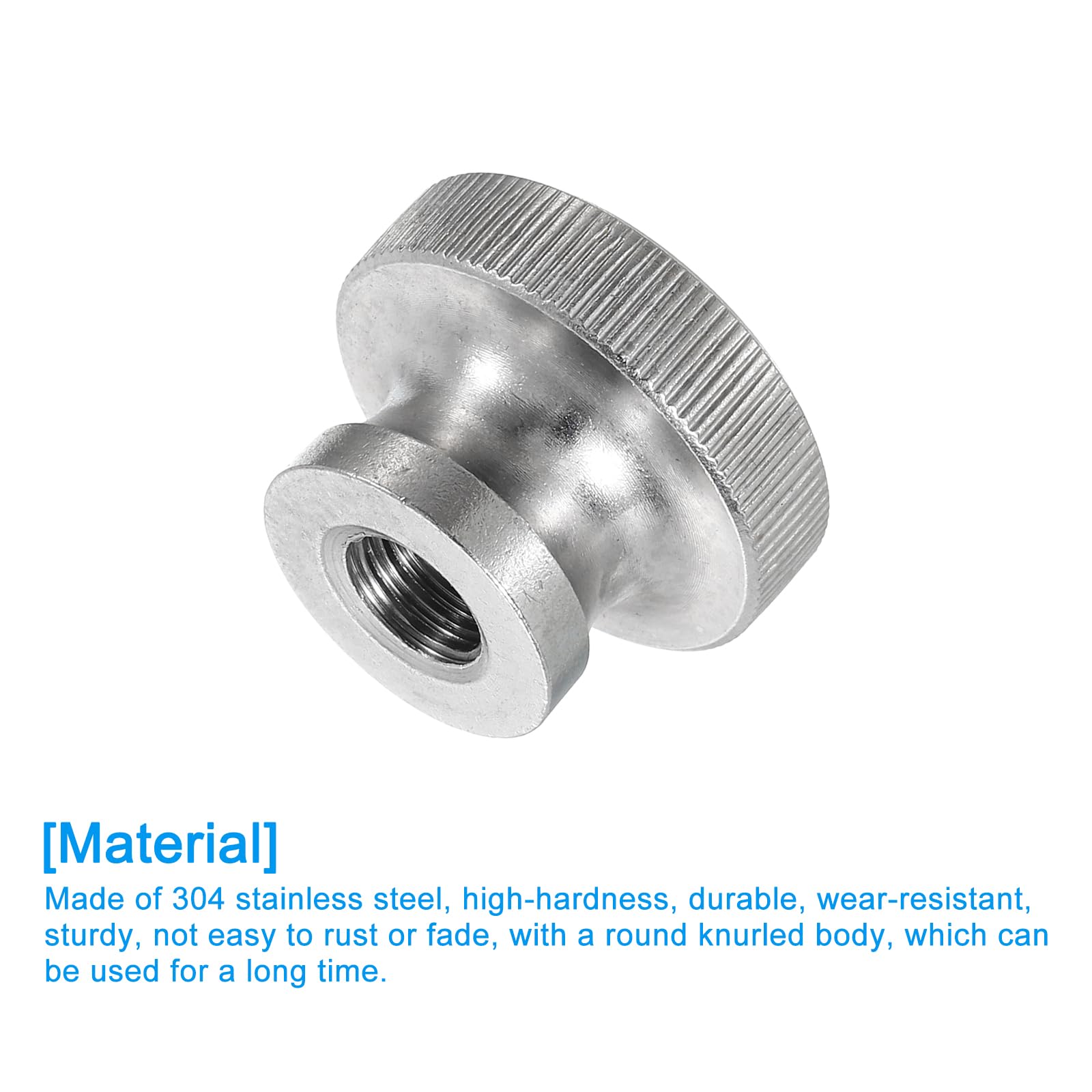 Amazon | uxcell ノブ付きナット 1個 M8 x D24mm x H16mm ステンレス鋼