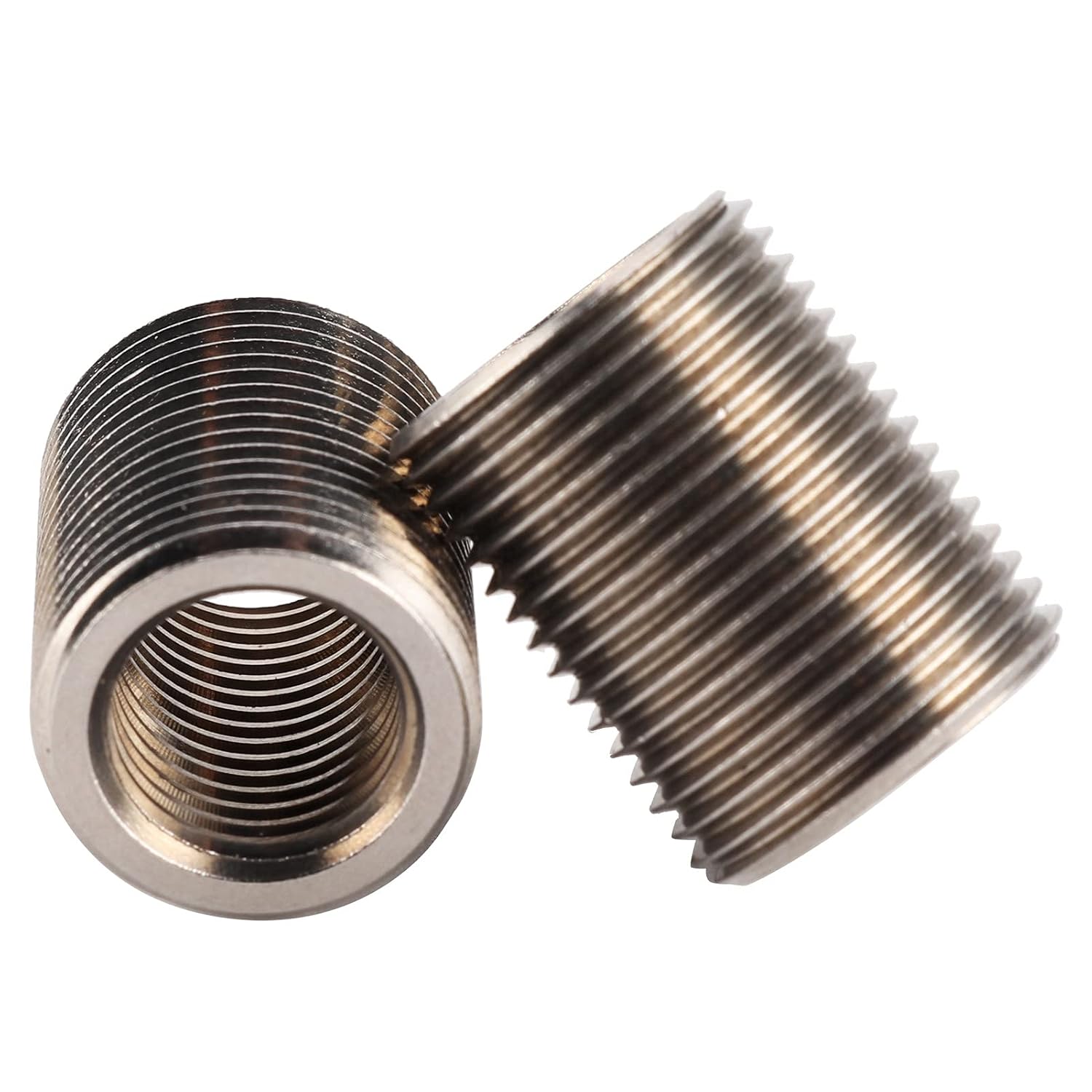 10Pcs Thread Inserts Repair Tool Kit, 303 Stainless Steel Fastener, Female M14x1.5mm to Male M20x1.5mm Reducer, Durably Thread Restoring Solution for Aviation, Automobiles, and Mor