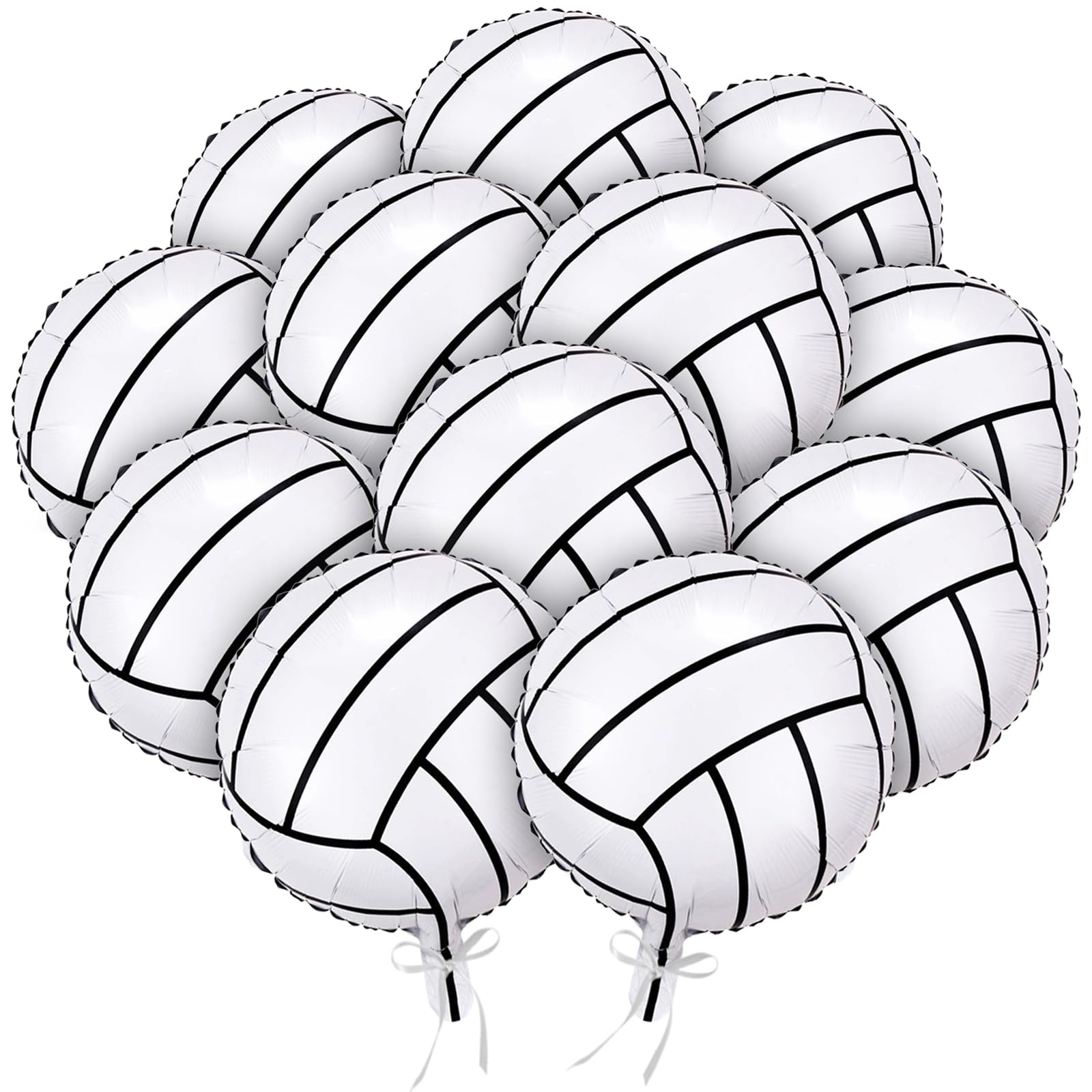 12 Pcs 18 Inch Volleyball Balloons Volleyball Theme Party Decorations Sports Mylar Balloon for Sports Theme Birthday Party Supplies