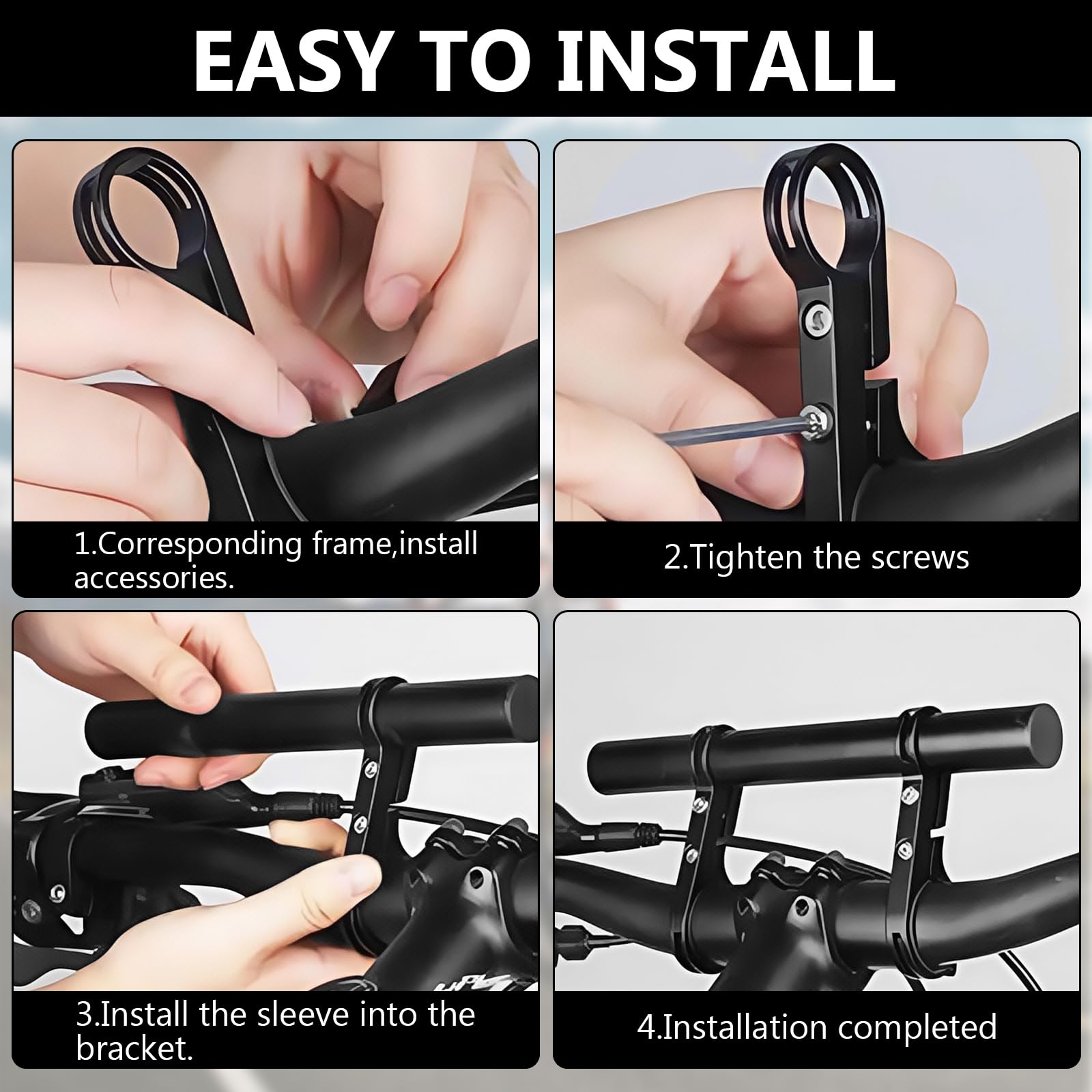 Estensione Manubrio Bici E Moto In Alluminio - Regolabile Per Diametri 22-32 Mm