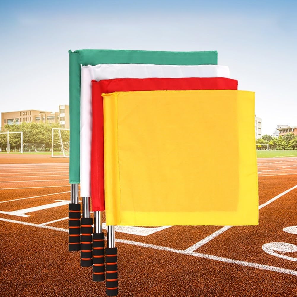Drapeaux légers pour arbitre de football avec poignée confortable (vert)