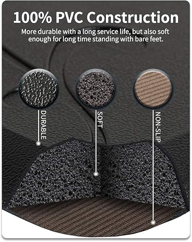 Miniatura 4 de Alfombras de cocina con diseño floral y anti-fatiga para casa de 12 pulgadas de grosor, antideslizantes, alfombras de cocina y esteras de espuma en