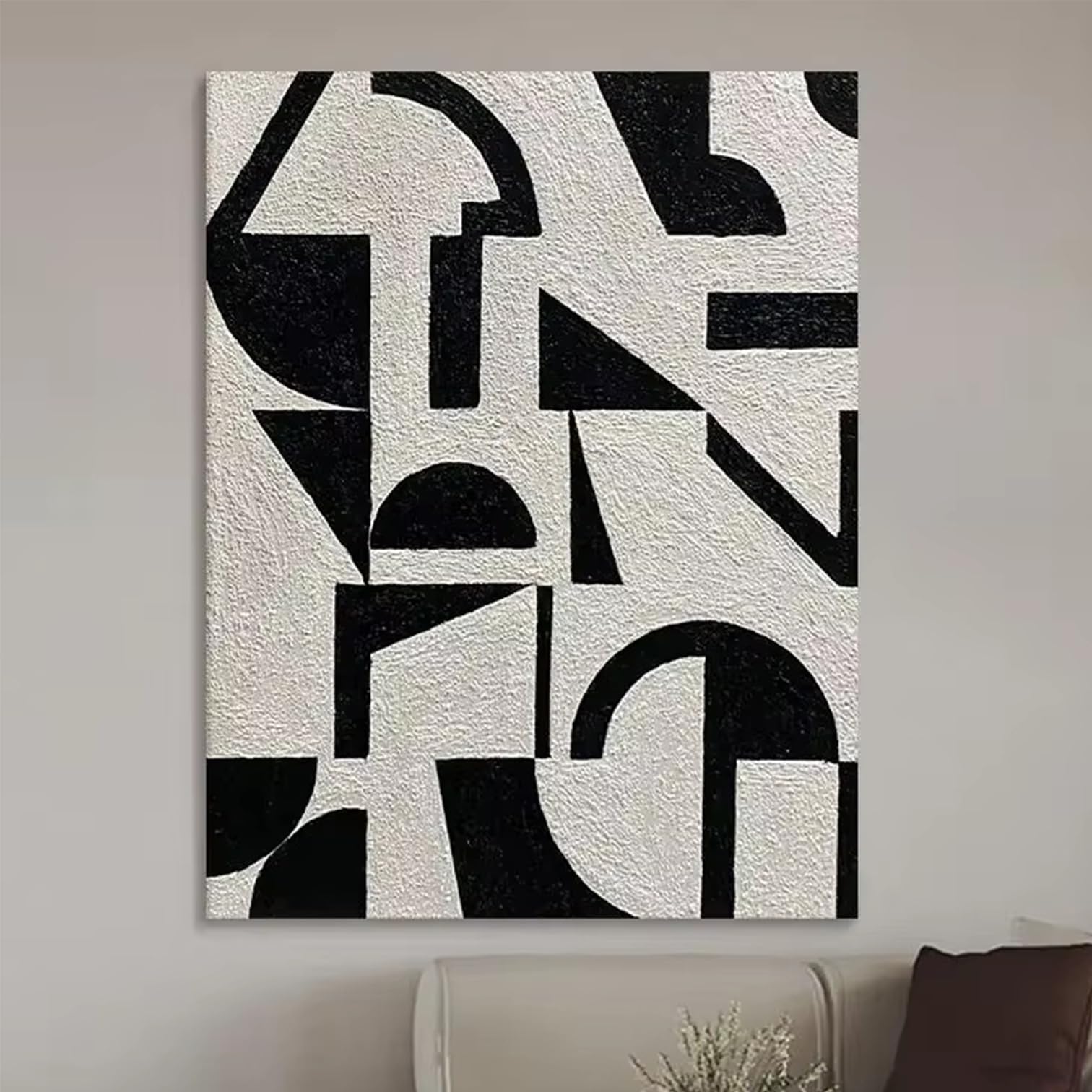 DFZEWKI Beige and Brown Abstract Beige Canvas Wall Art Canvas Prints Artwork for Living Room Home Decor(40x50cm(16x20in)/No frame)
