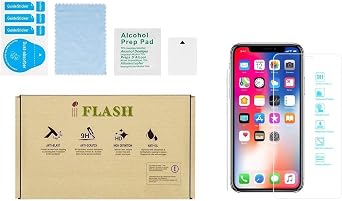 IFLASH iPhone X/XS Glass Screen Protector, iPhone 11 Pro Glass Screen Protector HD Tempered Glass Screen Protector for Apple iPhone 11 Pro/X/XS [5.8" inch] - Case Friendly/Bubble Free