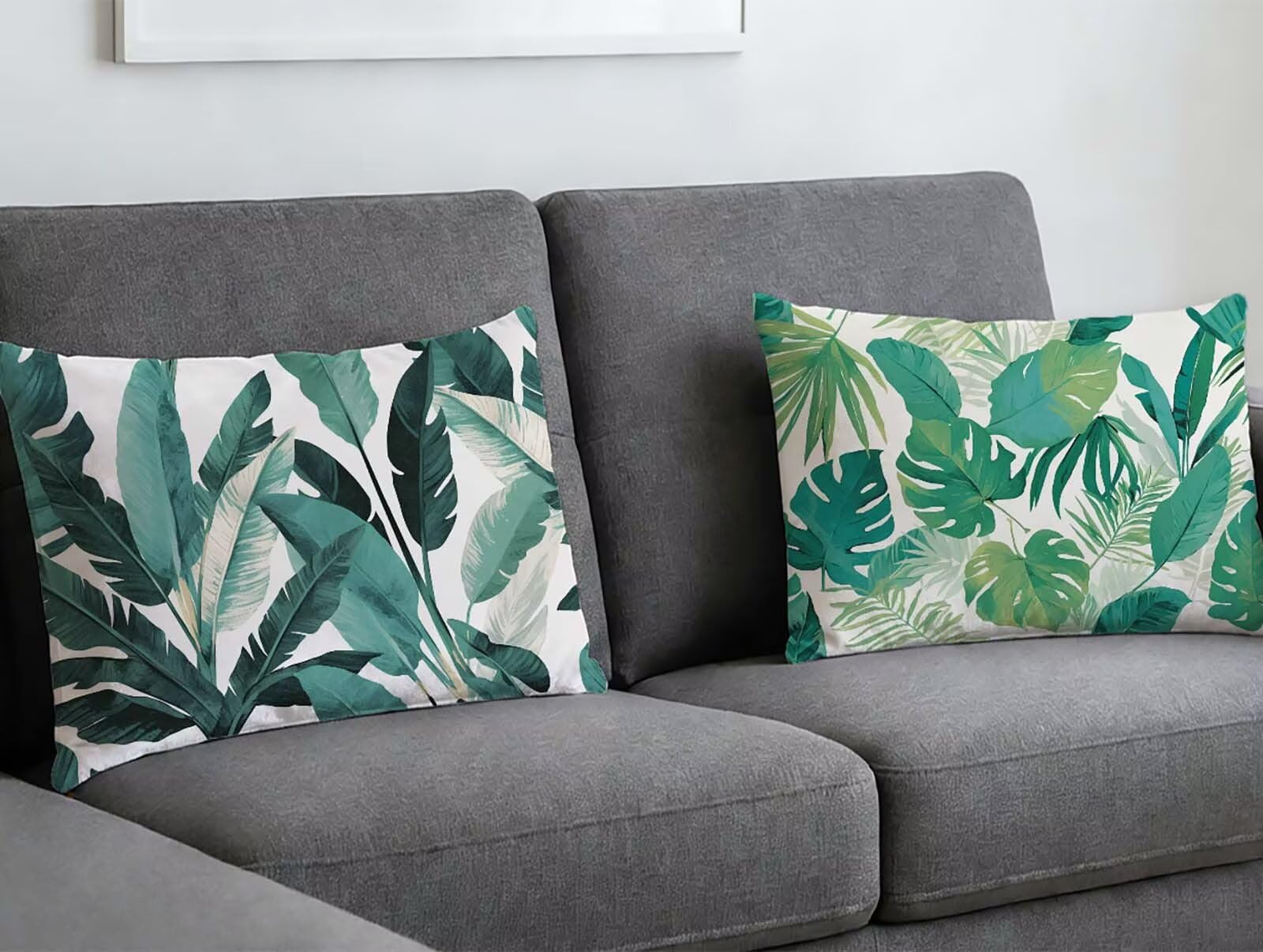 Fundas de cojín verdes 40x60 cm reversibles de terciopelo para renovar tu sofá y cama