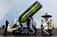 Vista 8 de Ebros Gift Juego de 2 figuras tradicionales del Día de los Muertos Esqueleto de Mariachi Folklore Banda Cantante de Vino y Salero Pimentero Salero