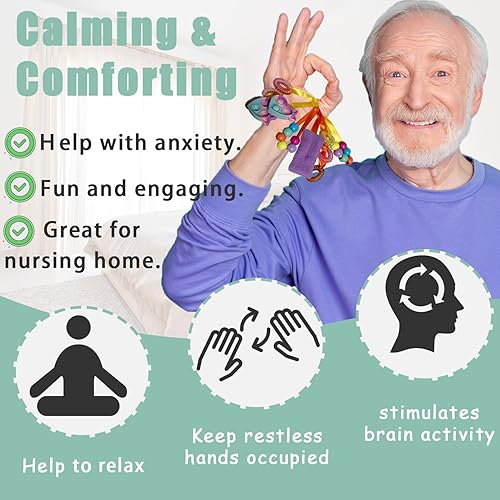 Miniatura 3 de Heyshapeing Juguetes sensoriales para pacientes con Alzheimer, alivio de la ansiedad, demencia, anillo de demencia, juguetes para ansiedad