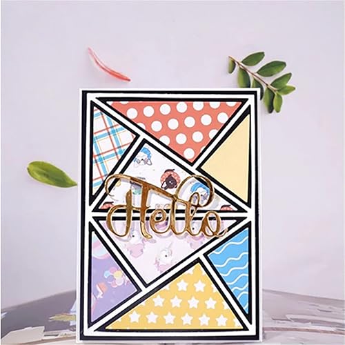 Troqueles para álbumes de recortes, troqueles de corte de metal con marco rectangular para hacer tarjetas, plantilla de perforación de manualidades