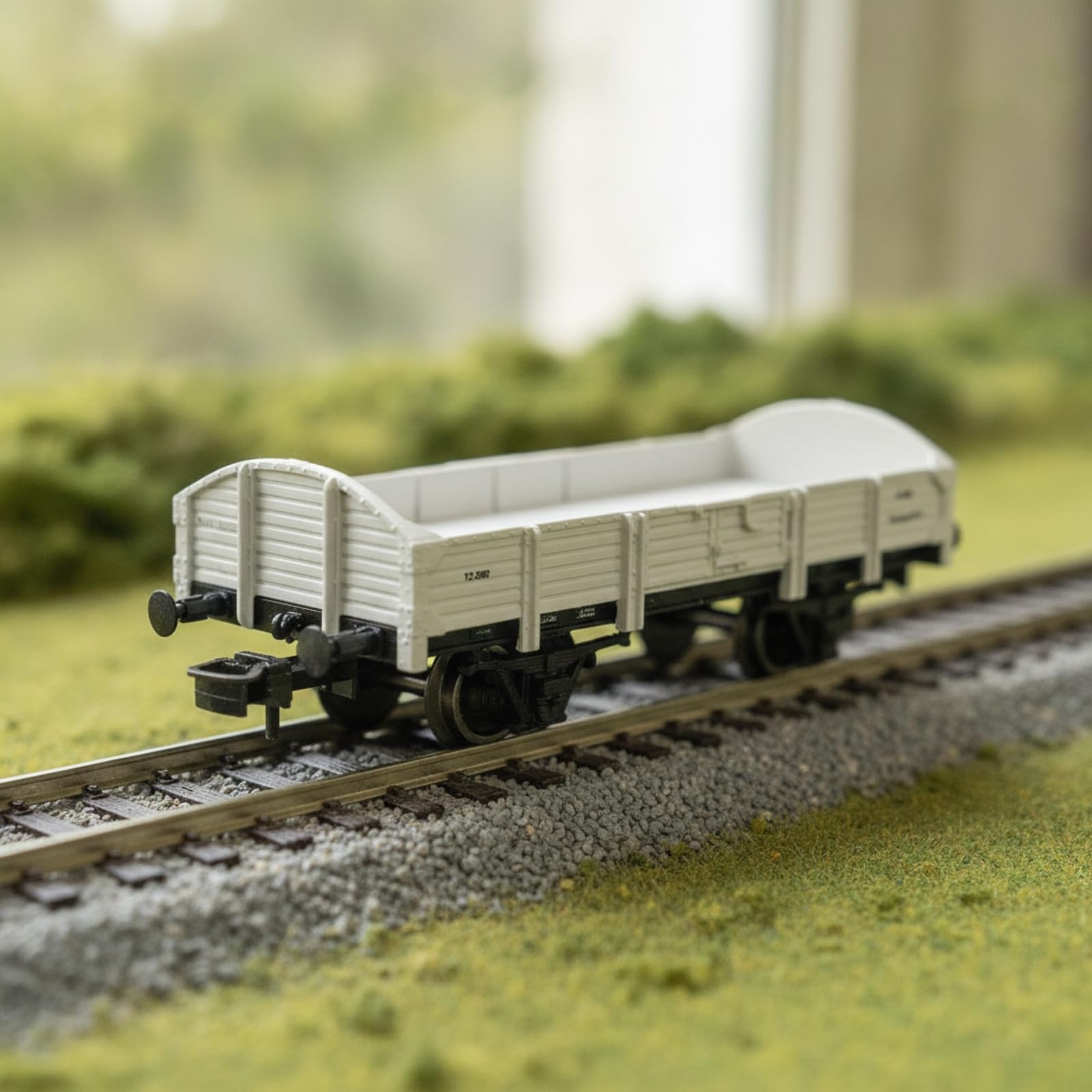 Carro Pianale HO Realistico Carro Piatto Basso Profilo Modellino Ferroviario per Modellisti, Collezionisti