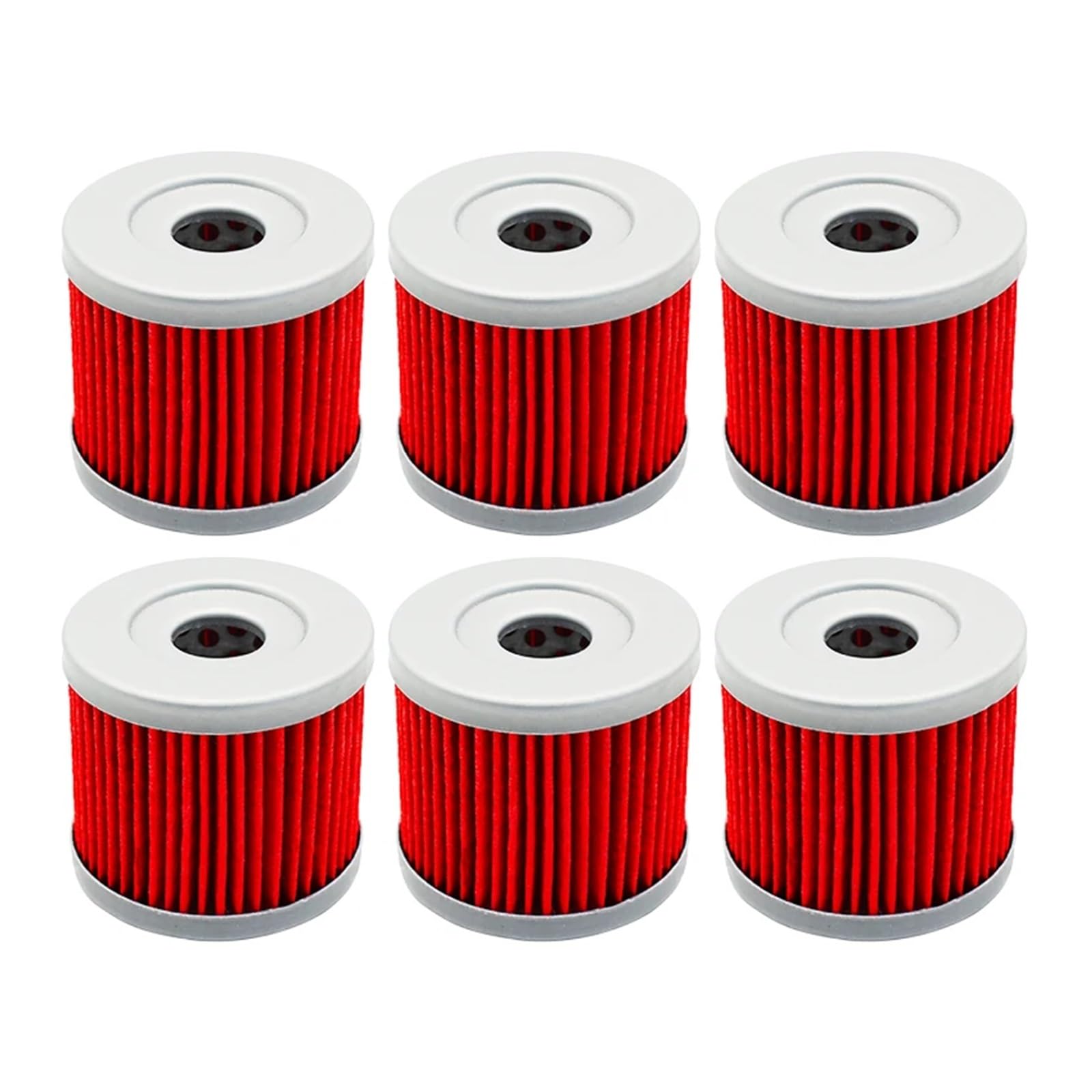 Cyleto Motorcycle Oil Filter For 125 GA125 RT125 GF125 RX125 XRX125 GT125 GT125R GT250 GT250R GV125 Aquila GV250(6pcs-red)