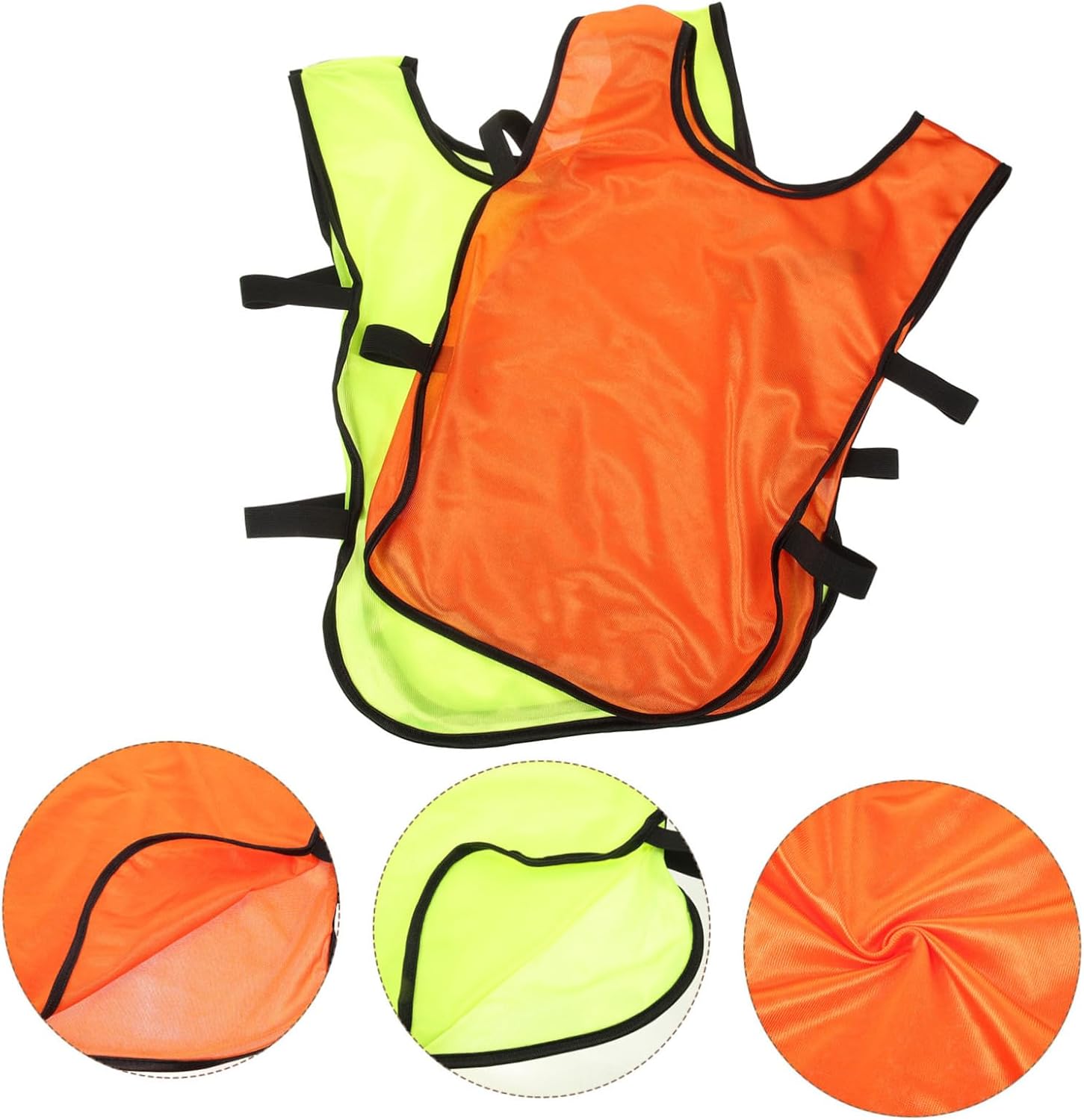 12pcs Reusable Basketball and Soccer Training Vests Quick-drying Pinnies for Youth and Adults Lightweight Breathable Sports Jerseys Fluorescent