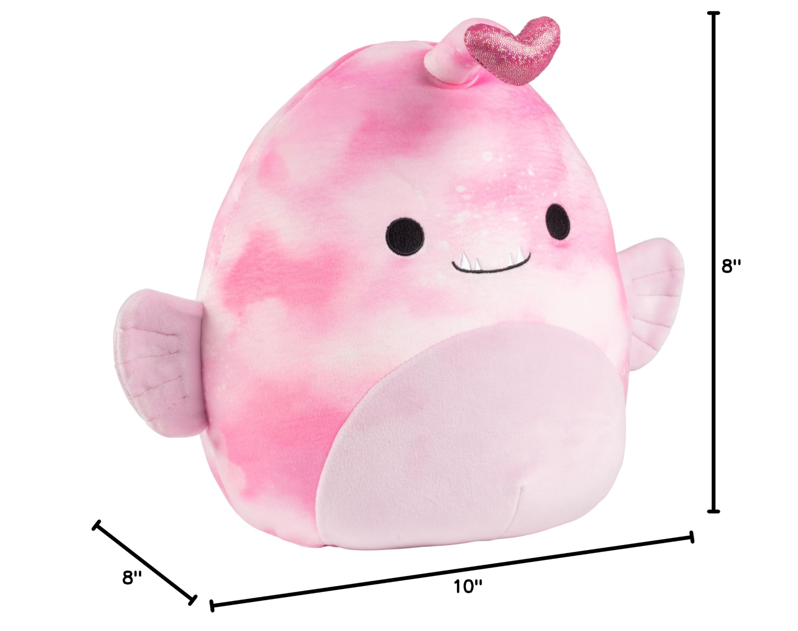 Squishmallows Original 10-Inch Sy The Easter Pink Angler Fish Plush - Official Jazwares Plush -Collectible Soft & Squishy Stuffed Animal Toy - Gift for Kids, Girls & Boys: Anglerfish