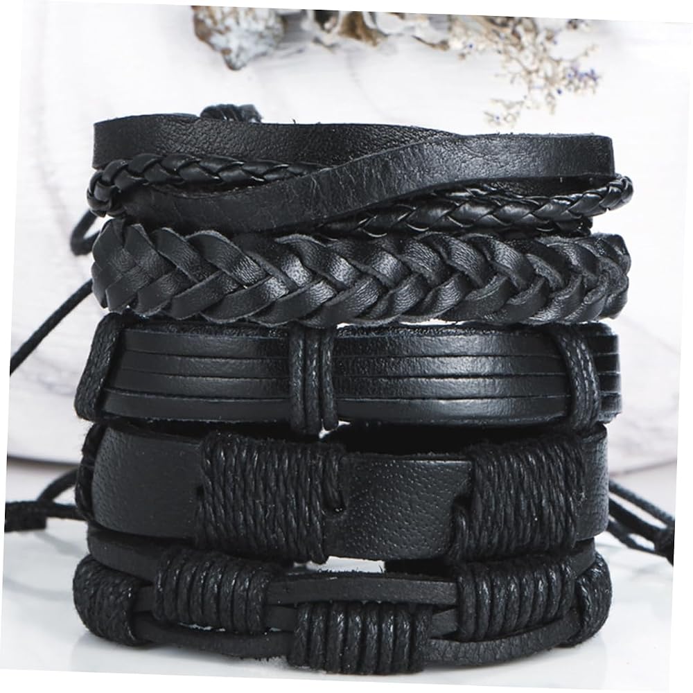 Bracelet Brassard En Simili Cuir Ajustable Pour Homme - Style Punk, Maintien Manche Chemise, élastique Confort - 8