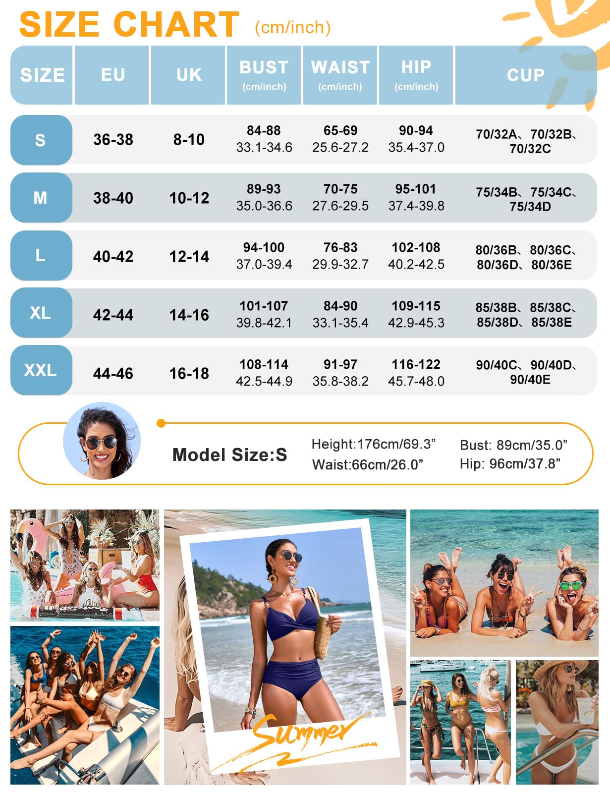 Nadeer Traje de Baño para Mujer Top Cruzado Cuello en V Dos Piezas con Perlas Sexy Elegante Conjuntos de Bikini Control de Vientre de Cintura Alta Bañador de Playa