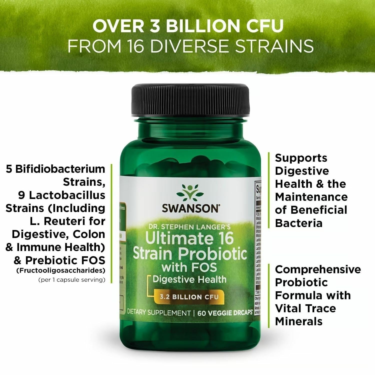 Swanson Dr. Langer's 16-Strain Probiotic with Prebiotic FOS for Gut Health — Amazon image 5