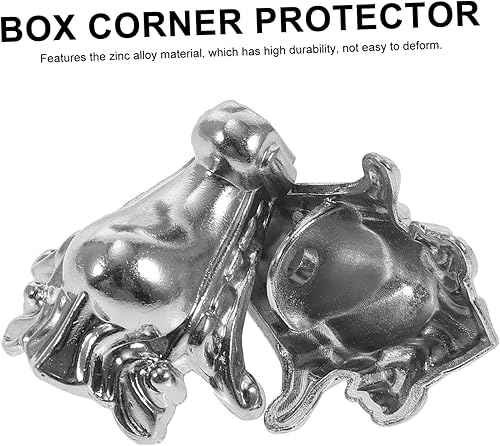 Miniatura 2 de 4pcs Box Feet Corner para Joyero Aleación de Zinc Patas Decorativas Resistente Caja de Madera Guardia de Esquina para Muebles Mejorados