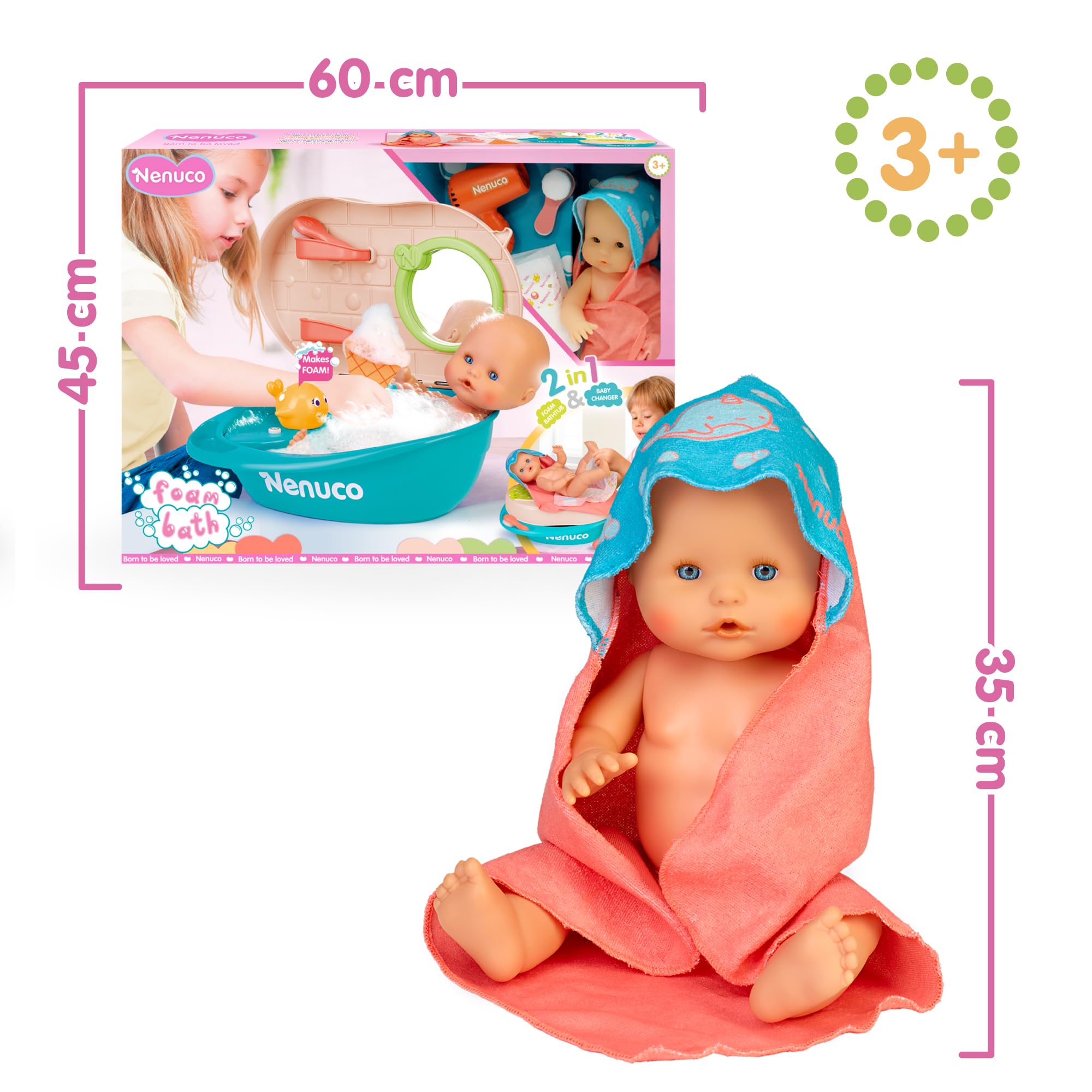 Bambola Nenuco Lavabo Nenuco Lava E Asciuga, Negozio Rugby Online