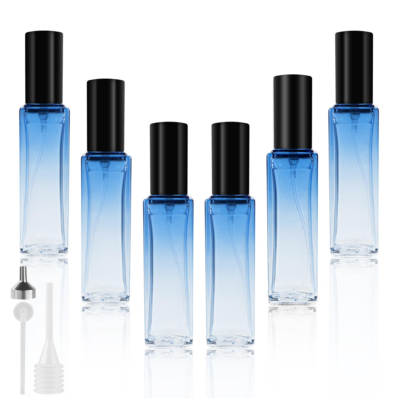 LOPHE Atomizador de Vidrio, 2 * 50ml Botella de Perfume Recargable de Cristal, Portátil Frasco Pequeño para Perfume, Pulverizador de Viaje Transparente — view 29